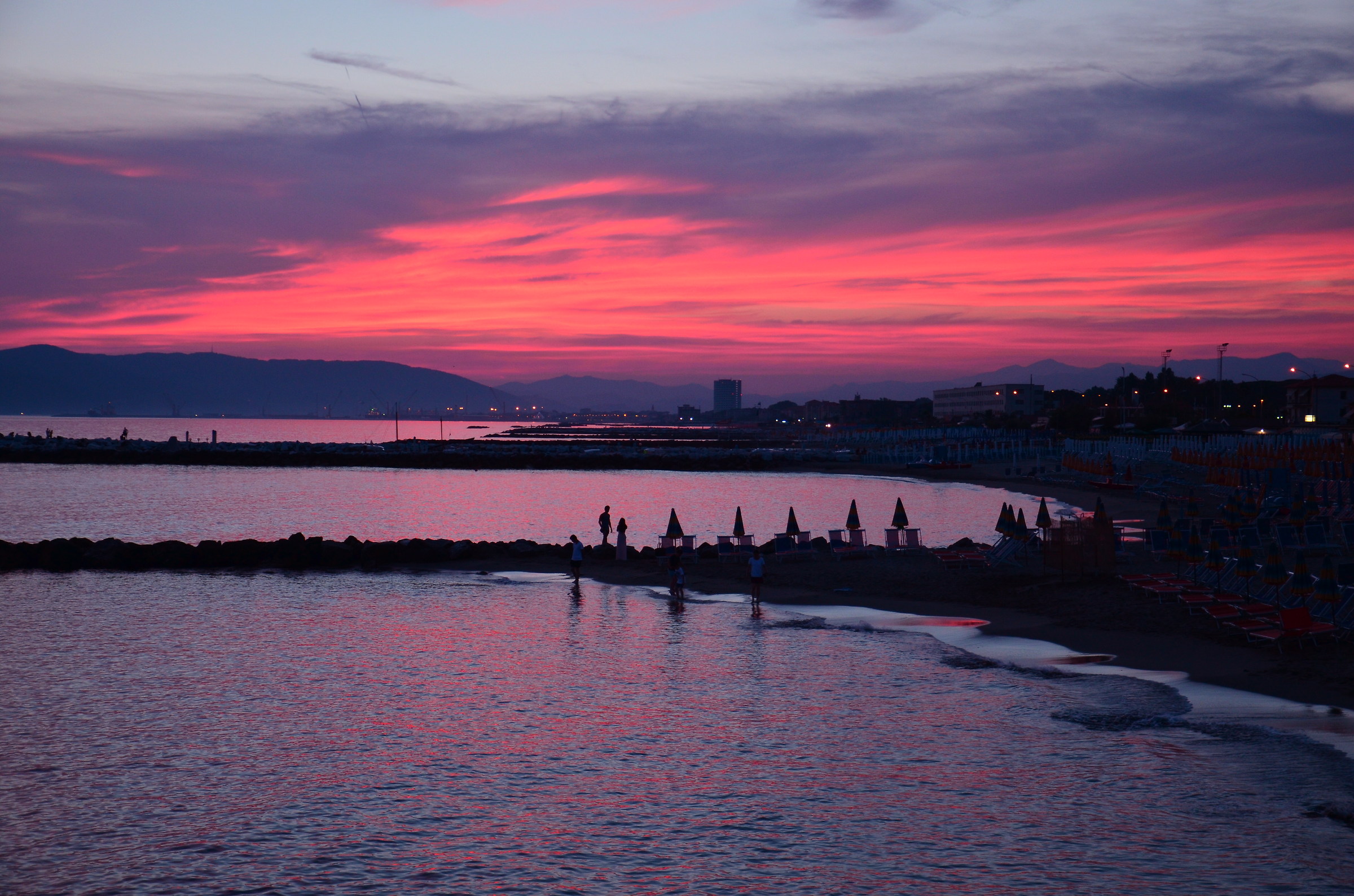 Sunset in Marina di Massa