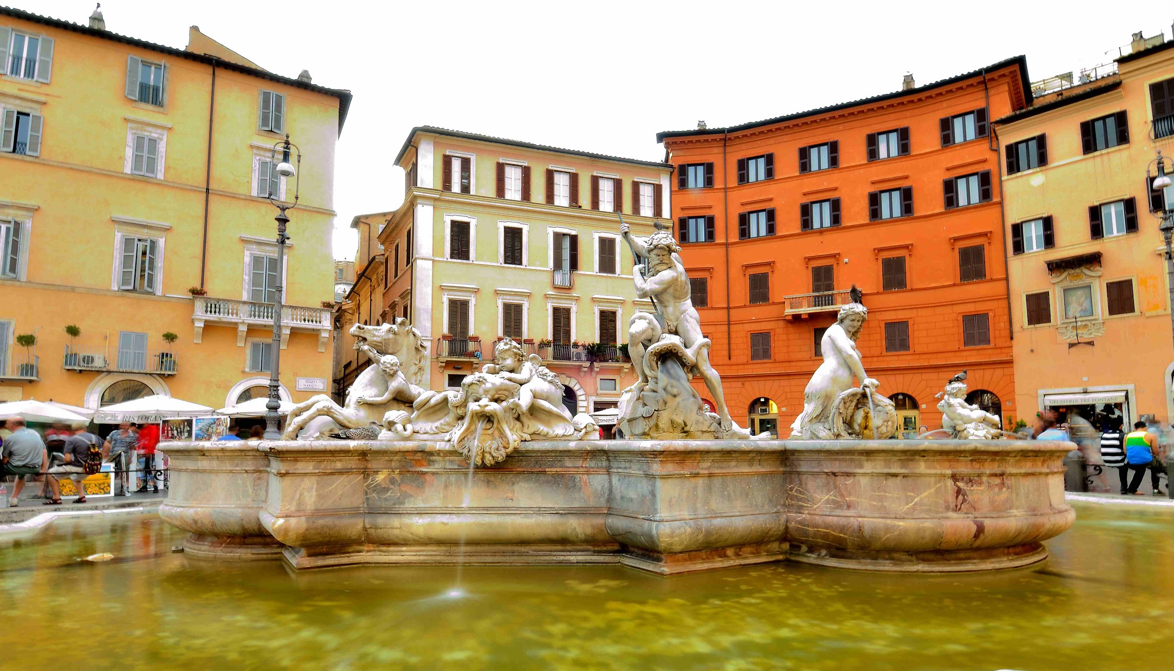 Una fontana in Navona di Roma