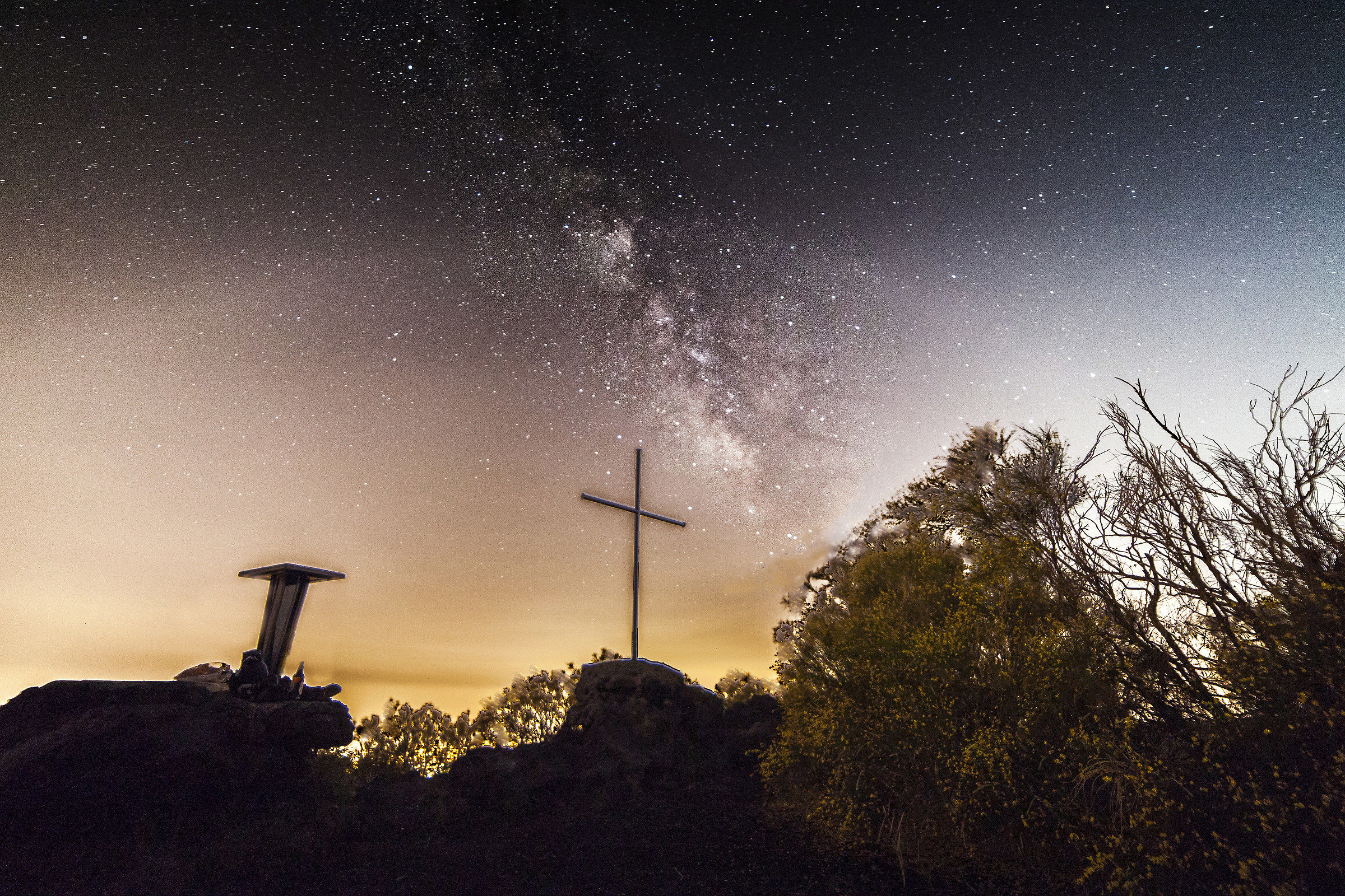 via lattea vista dall'Etna