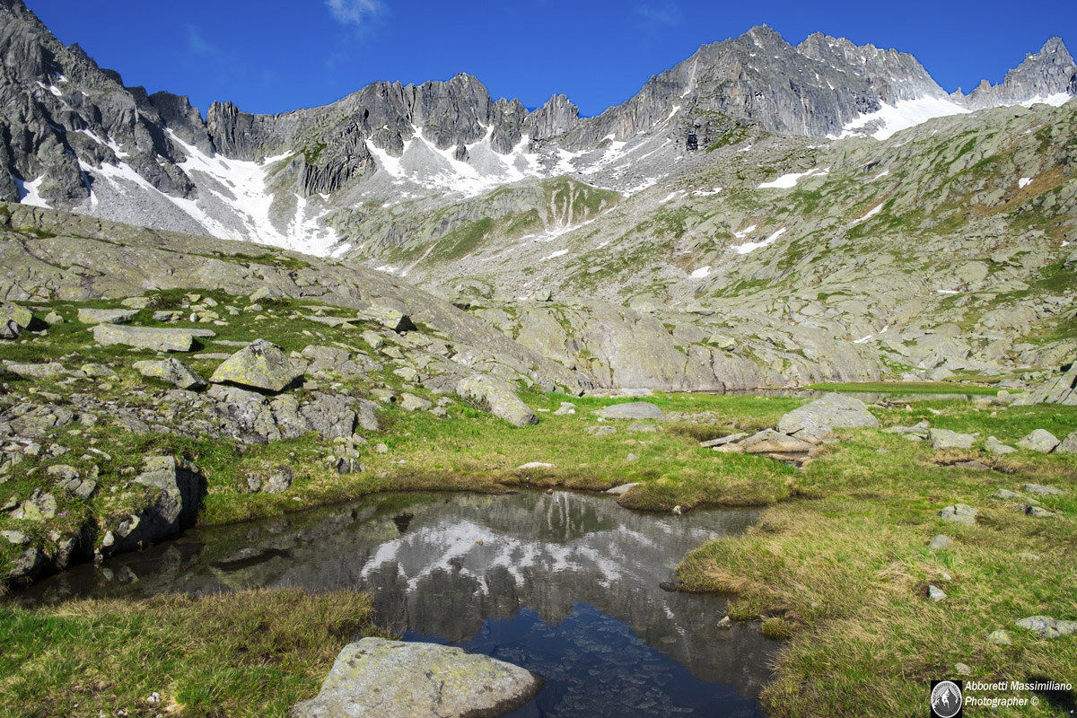 Puddles of thaw in Val d'Amola