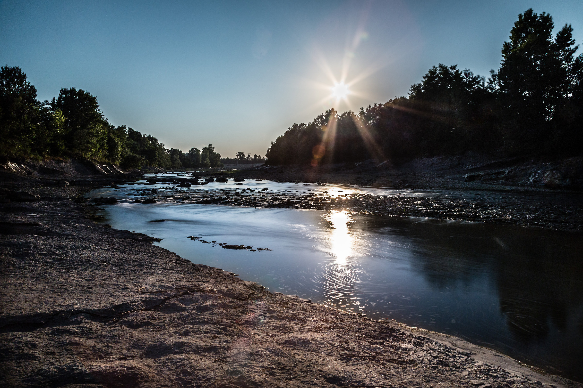 crystal beach at sunset