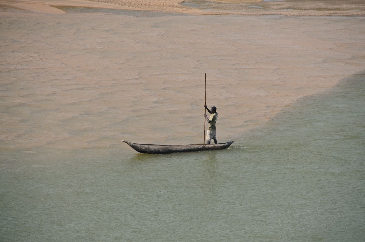 pirogue on Luangwa-- Zambia