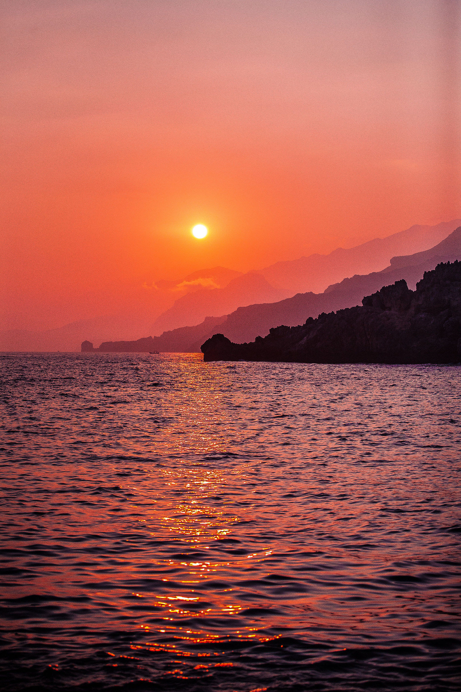 Skinaria al tramonto