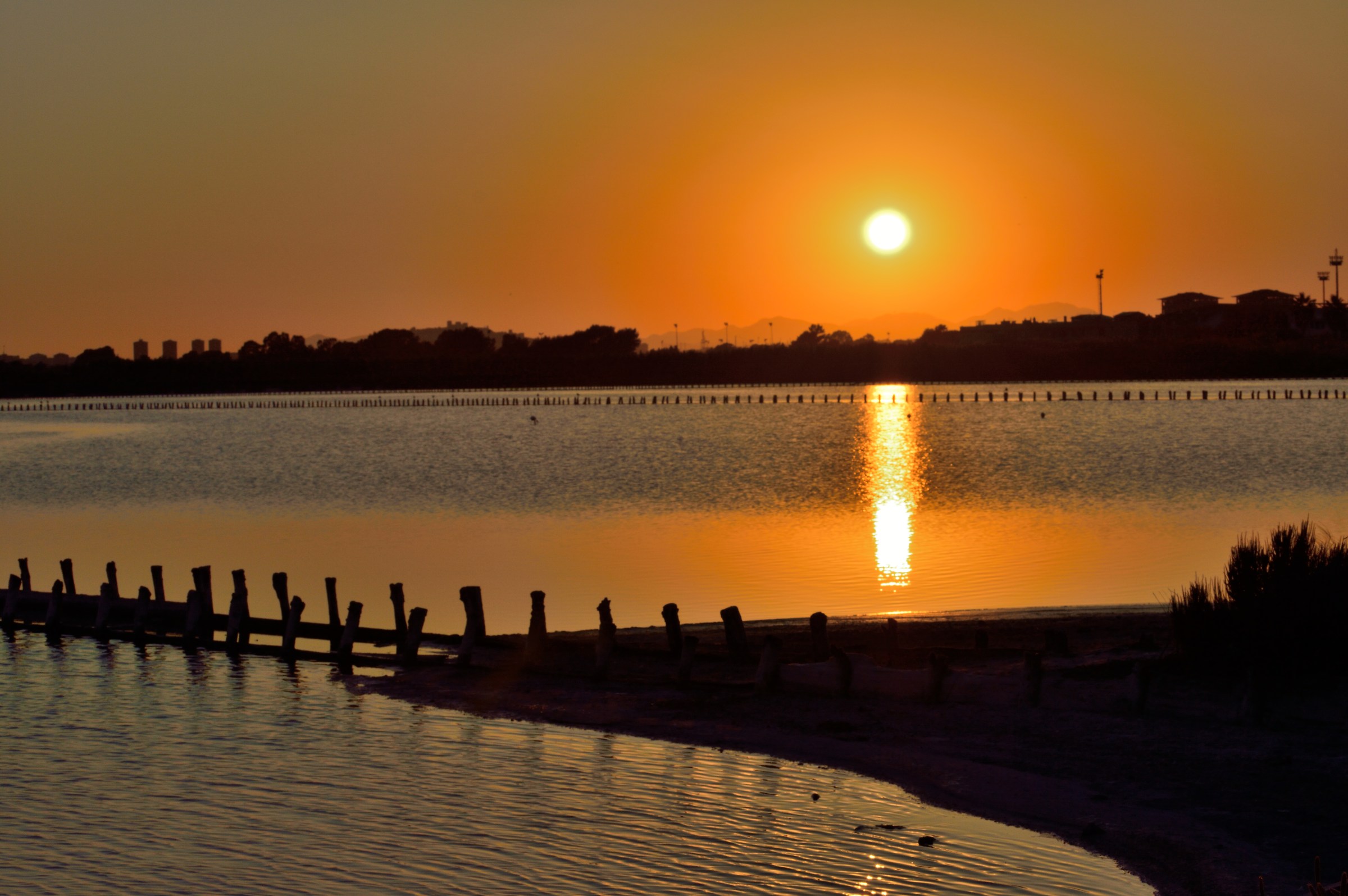 tramonto alle saline
