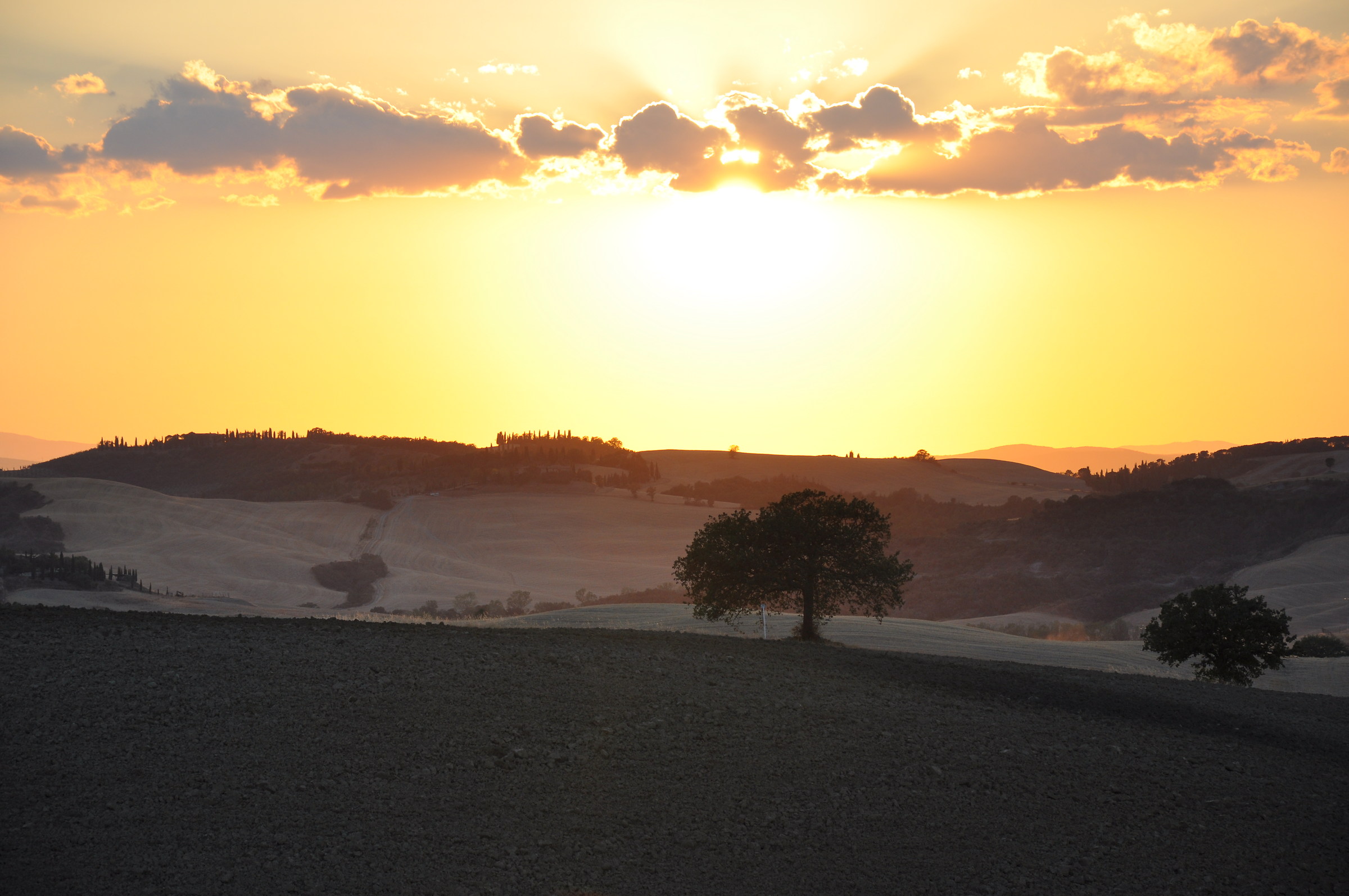 Sunset in Val d'Orcia