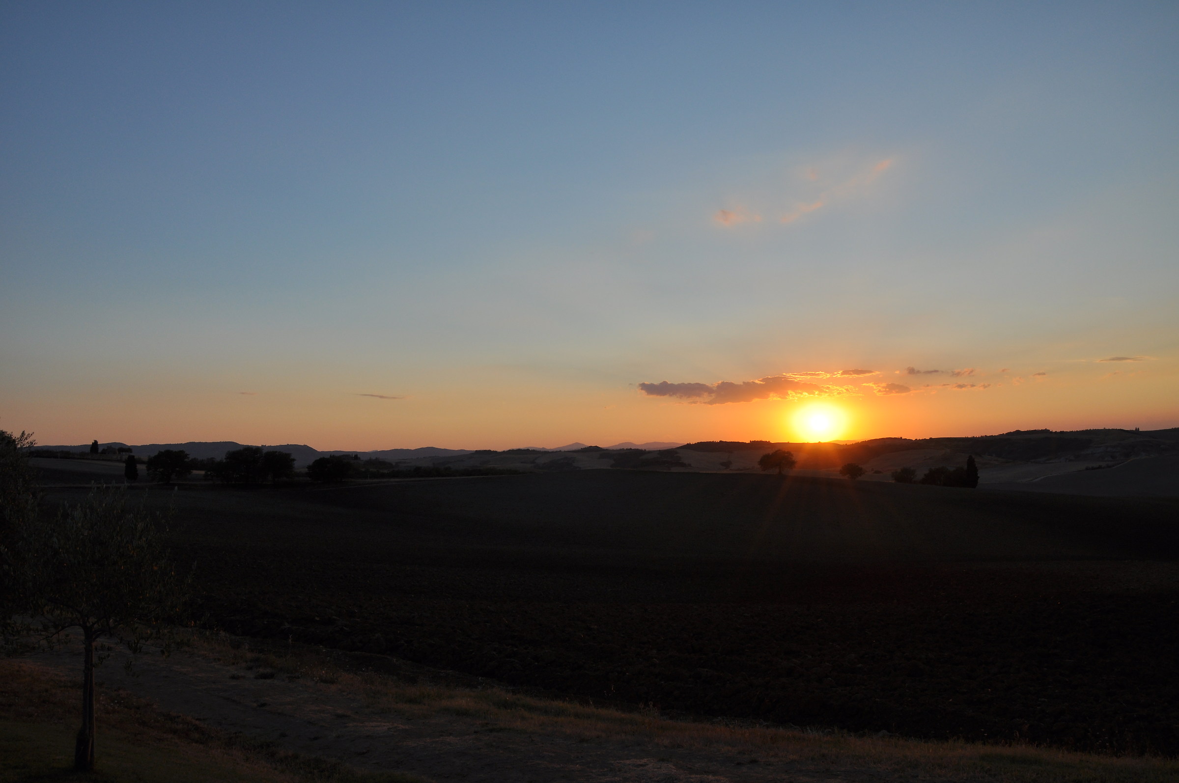 Sunset in Val d'Orcia