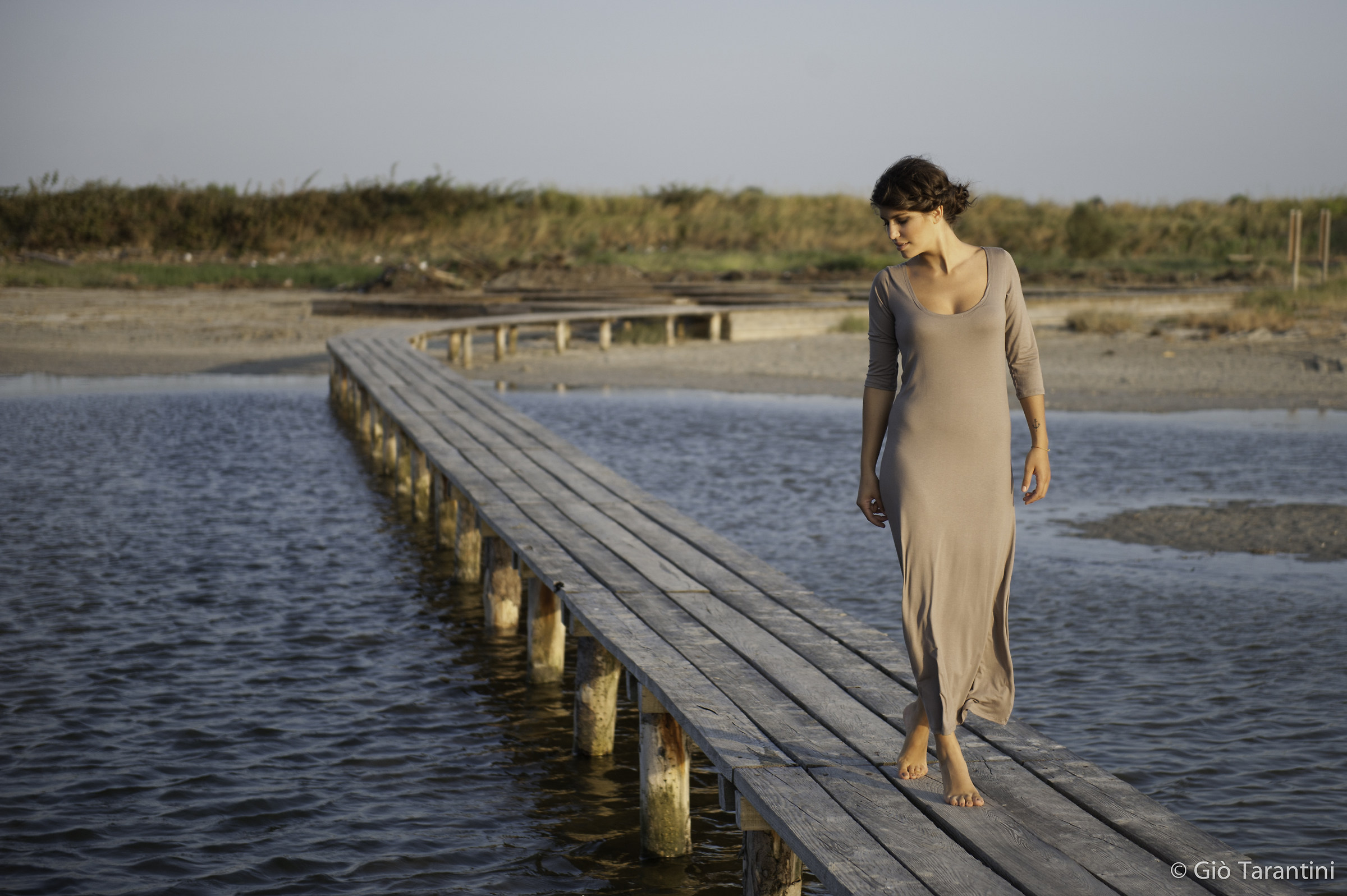 walking in the sunset