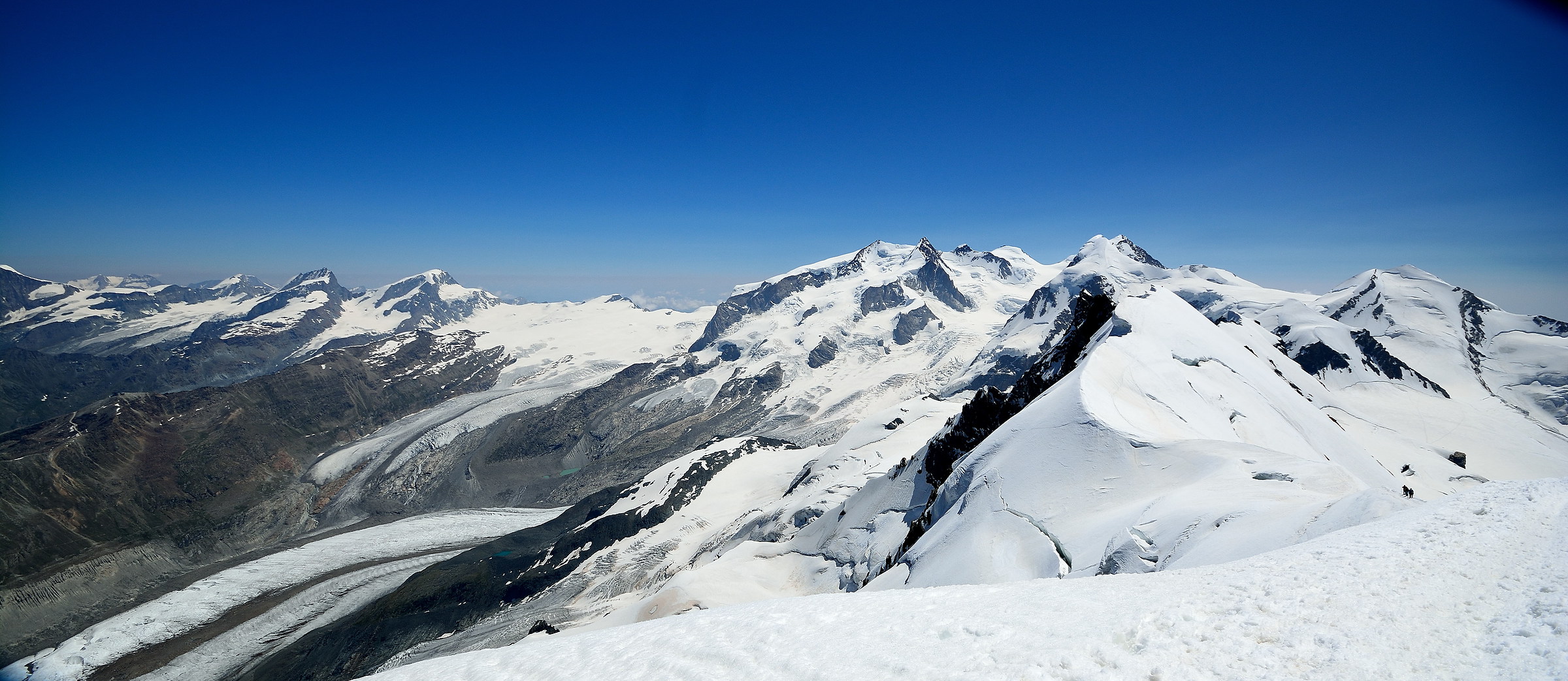 from the top of the western Breithorn