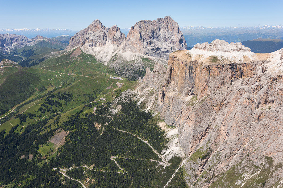 Sasso Piatto, Sasso lungo e Sella dal Sass Pordoi...