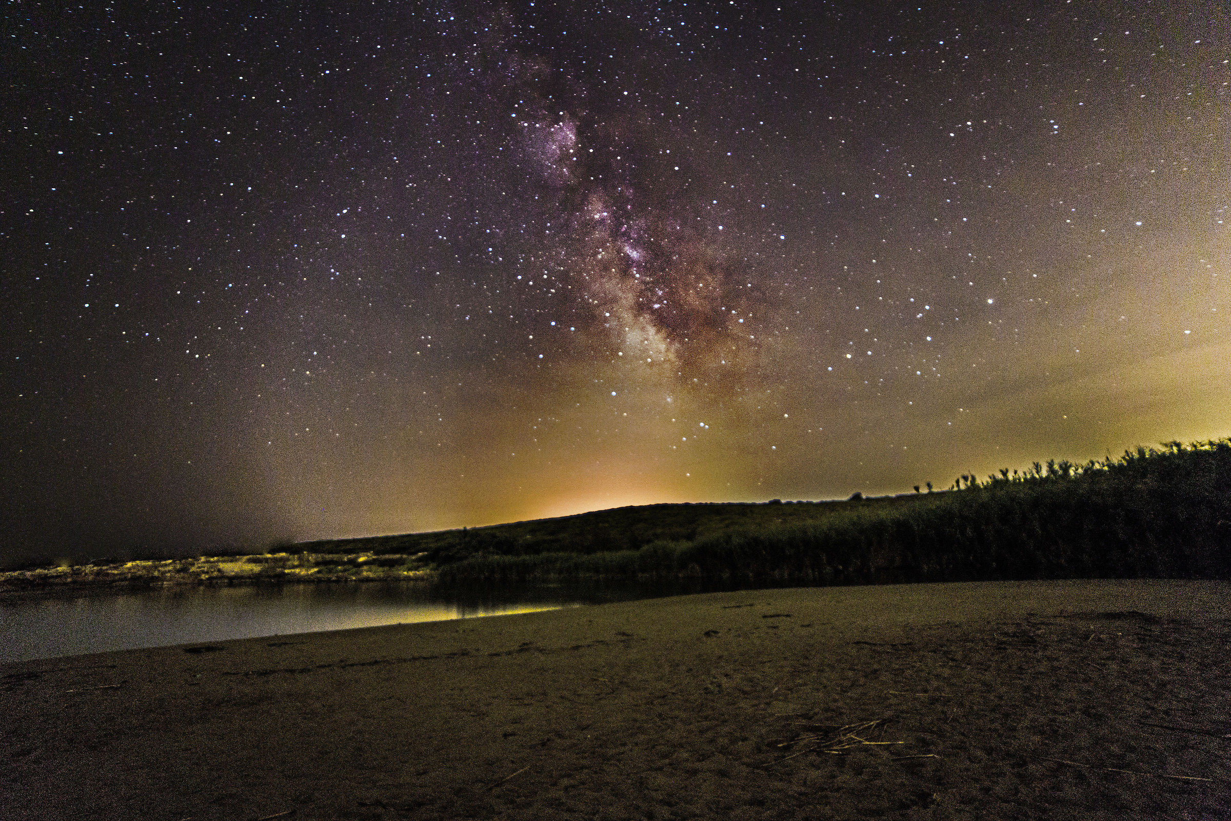 via lattea vista dalla foce del Tellaro