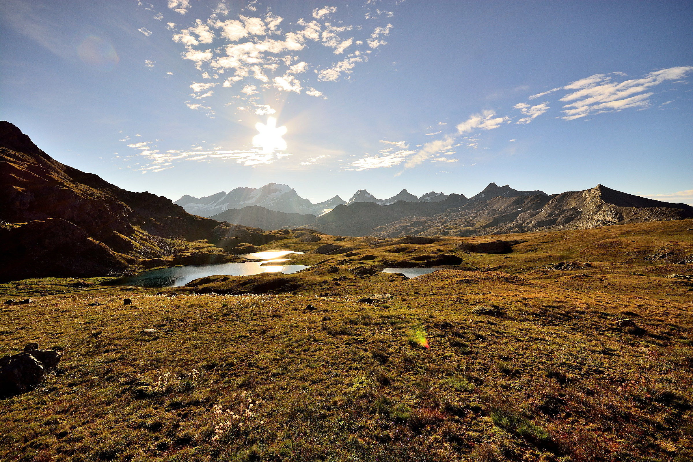 Trebecchi lakes and Gran Paradiso