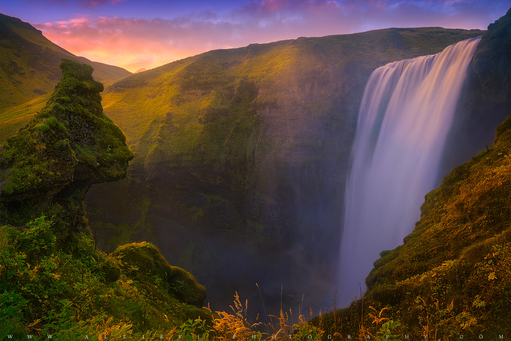 Skogafoss sunset