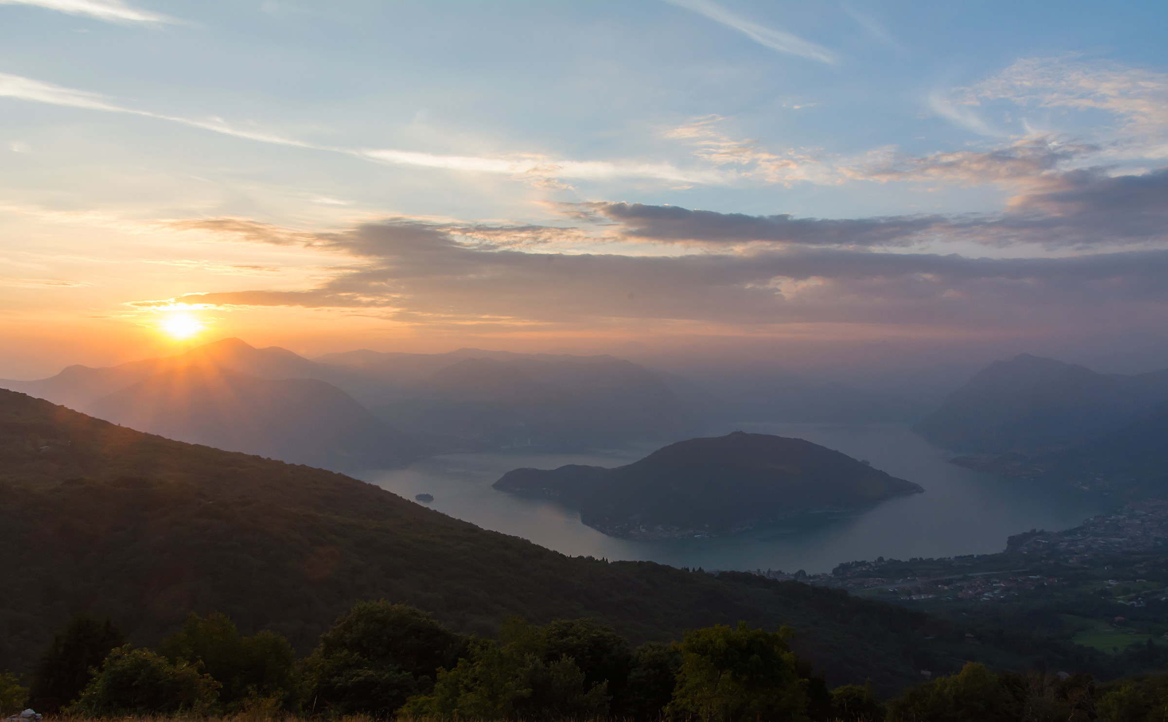 Sunset on Lake Iseo