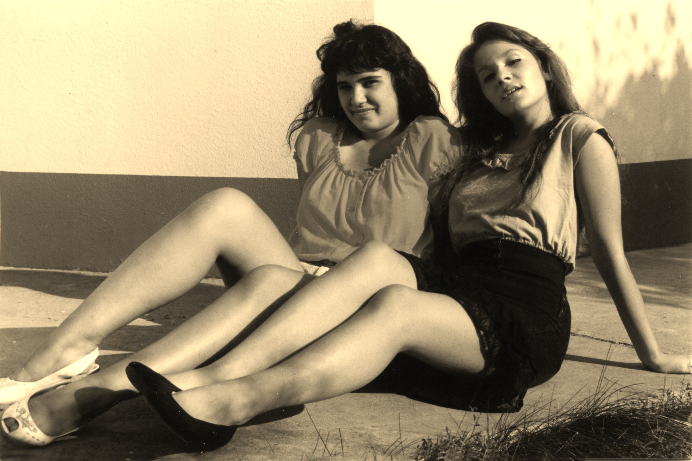 Young girls in flower.