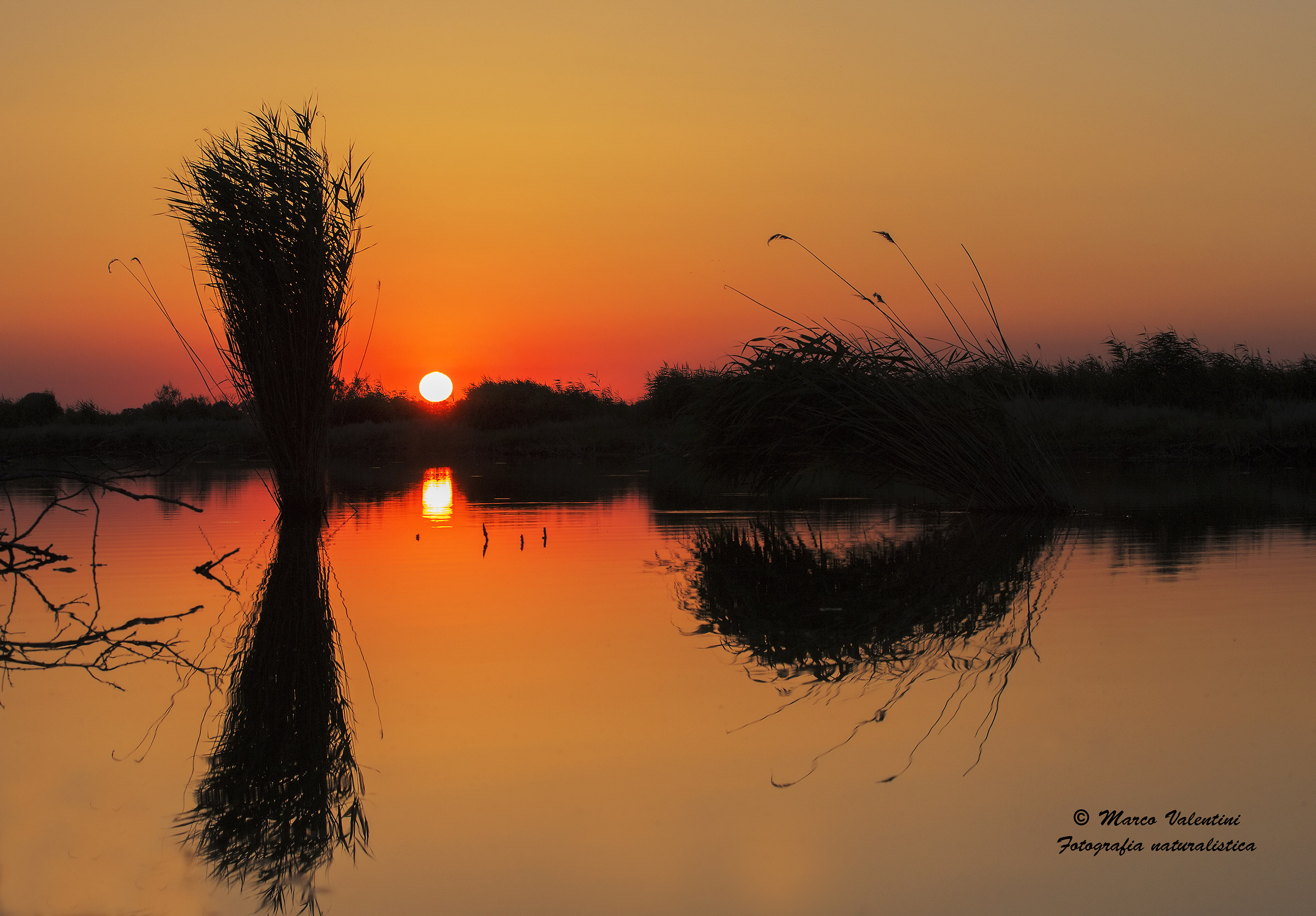 The lagoons at sunset