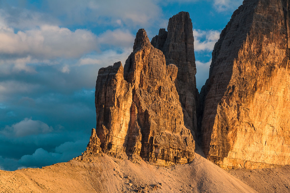 Tre Cime di Lavaredo, cima piccola al tramonto