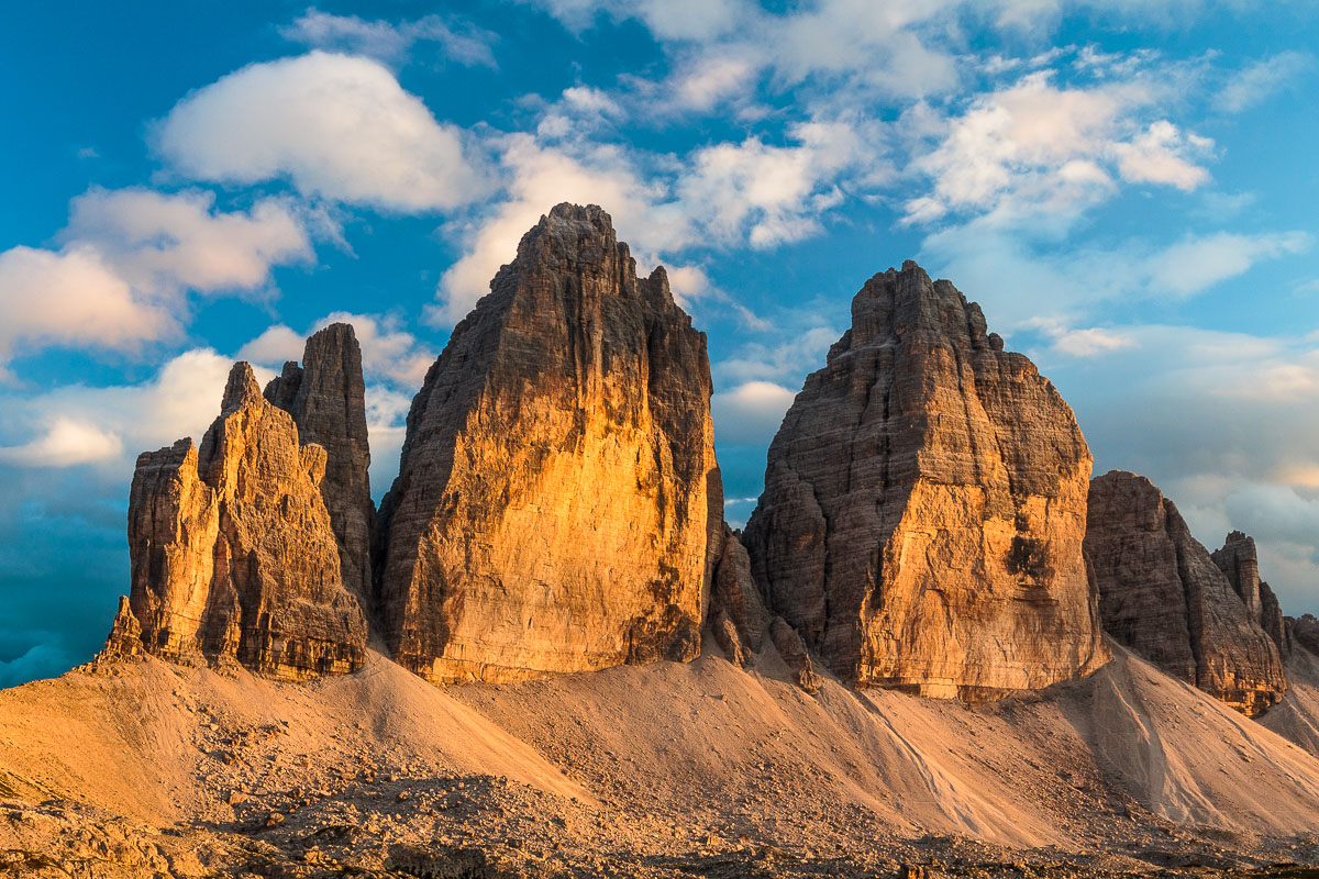 Tre Cime di Lavaredo, tramonto