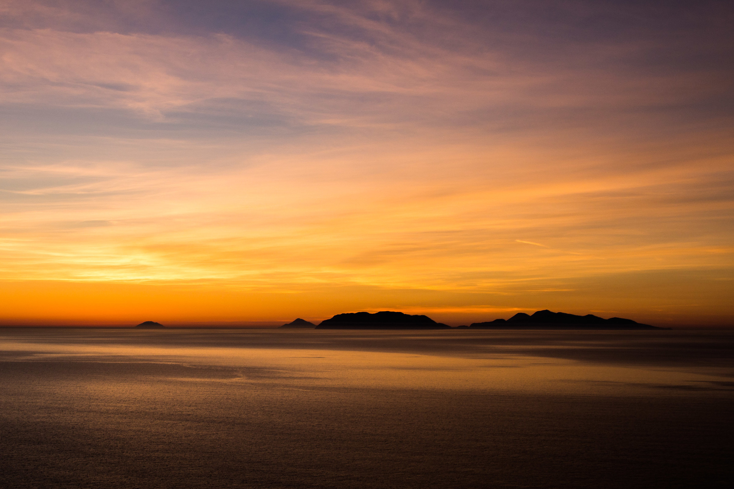 Tramonto sulle Isole Eolie