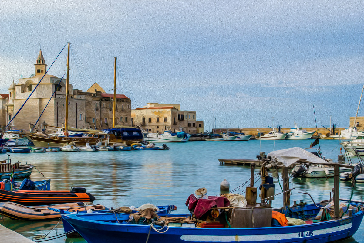 View of the Port of Trani