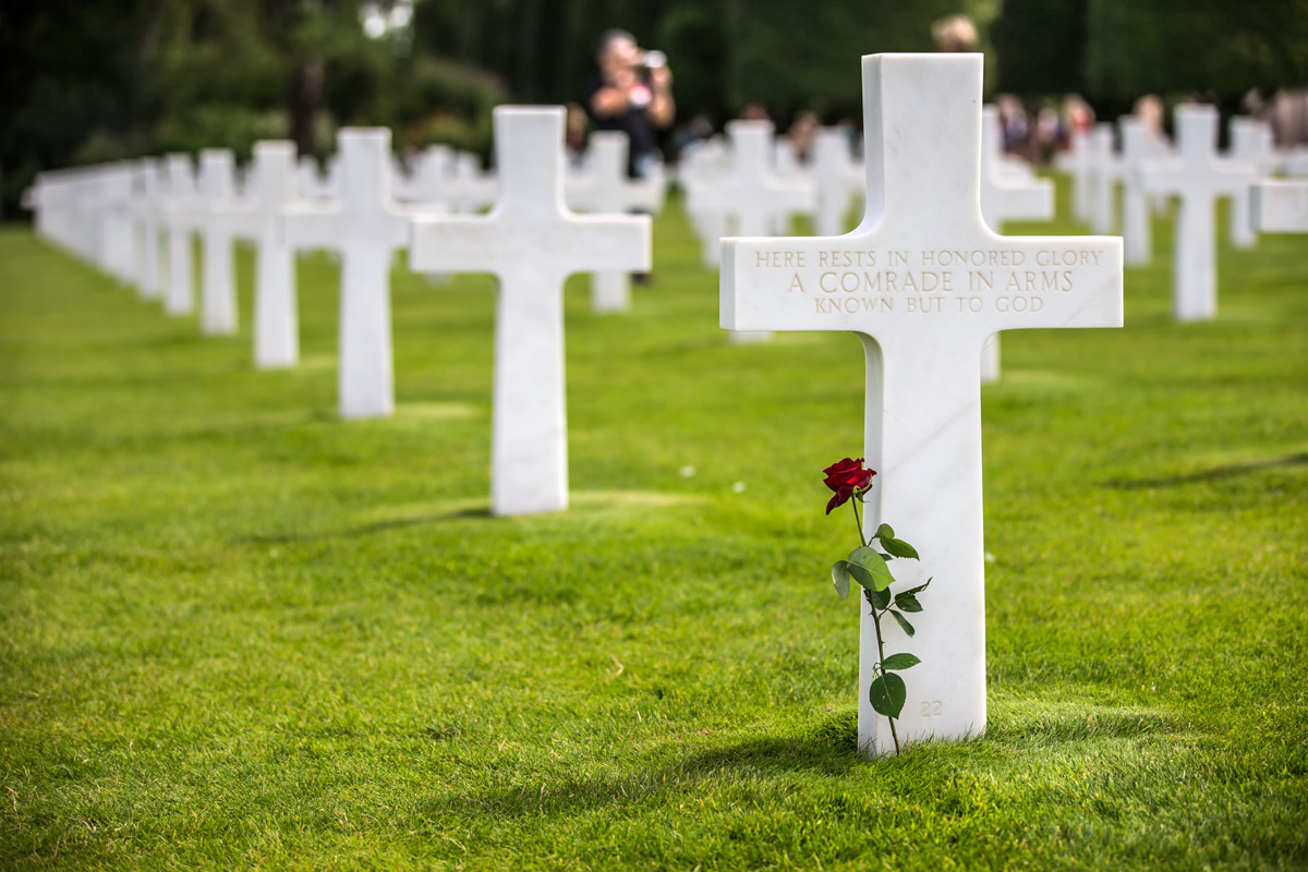 Cimitero Americano ad Omaha Beach in Normandia