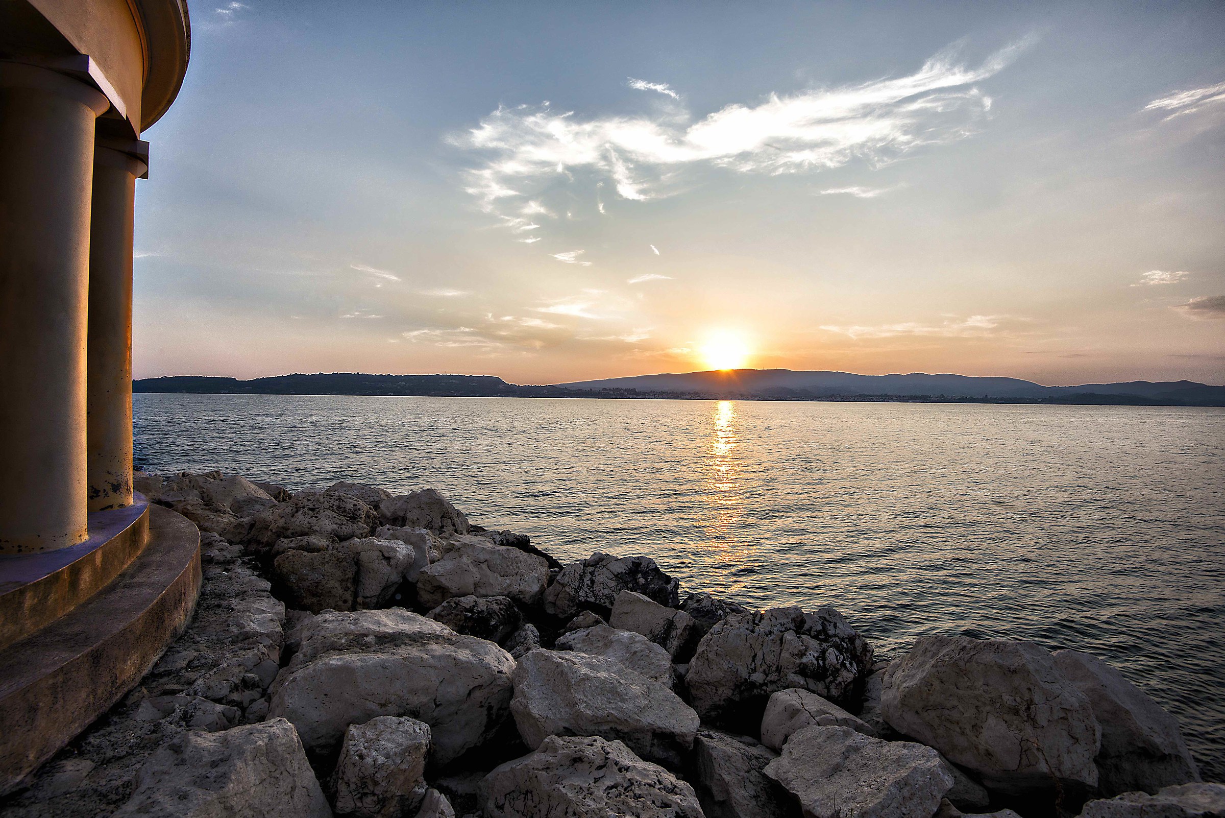 Kefalonia, sunset at the lighthouse of S. Teodoro
