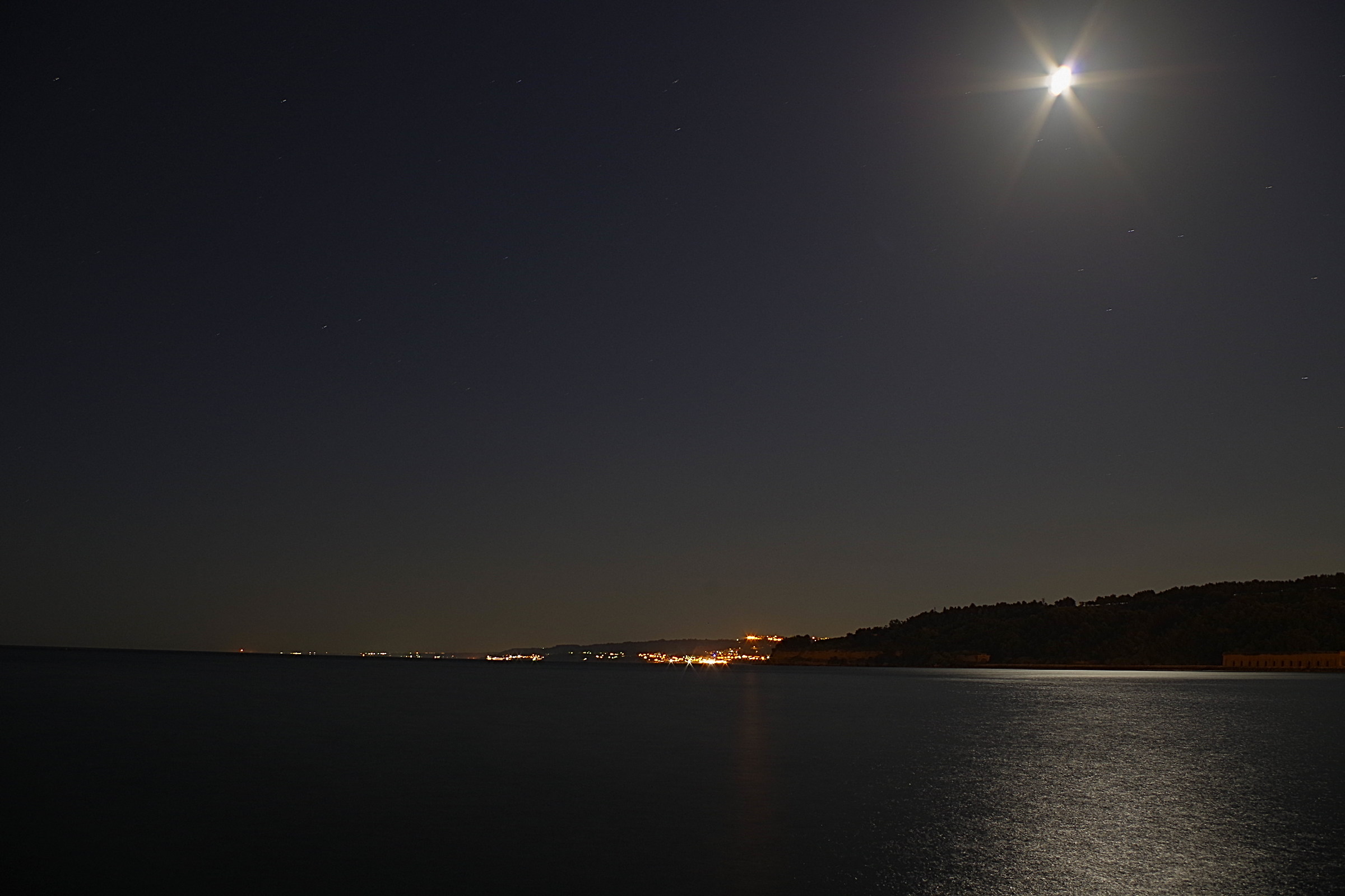 Moon at sea