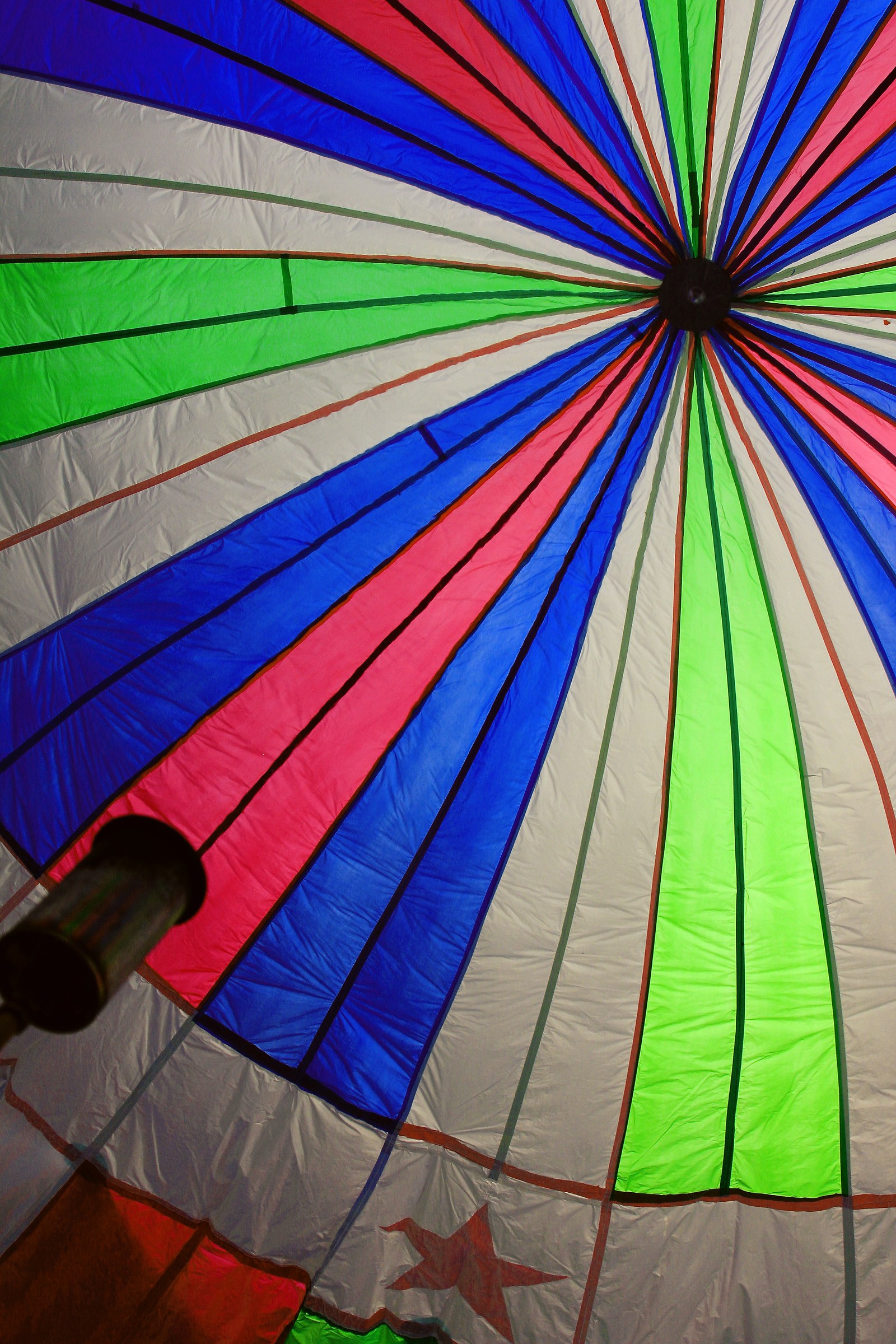 Inside the hot air balloon