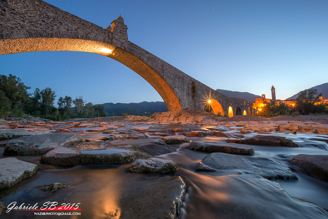 Sunset under the bridge