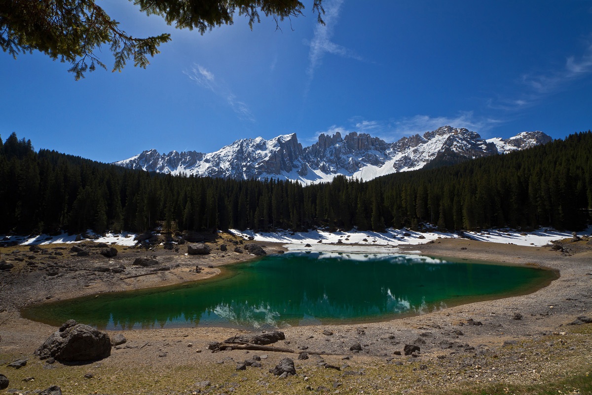 What remains ..... of Lake Carezza