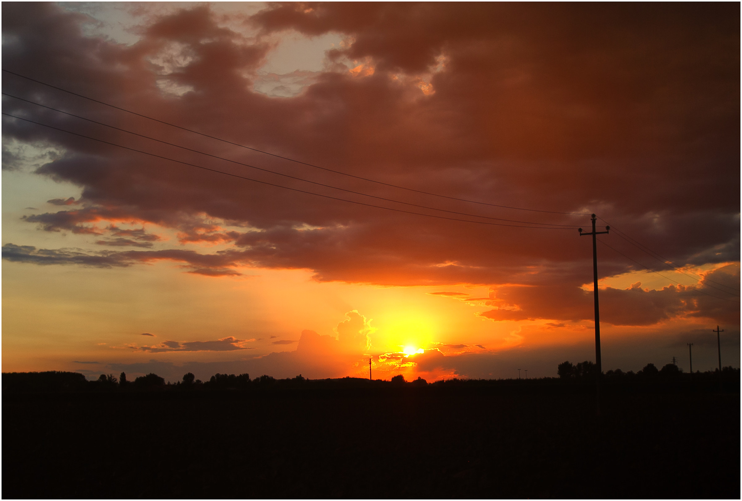 Tramonto nella campagna ferrarese......
