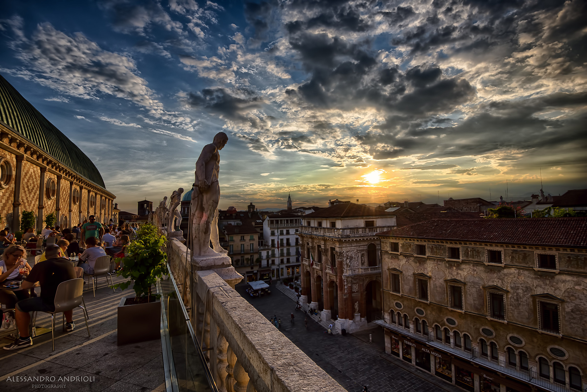 The terrace of the Palladian Basilica-Vicenza