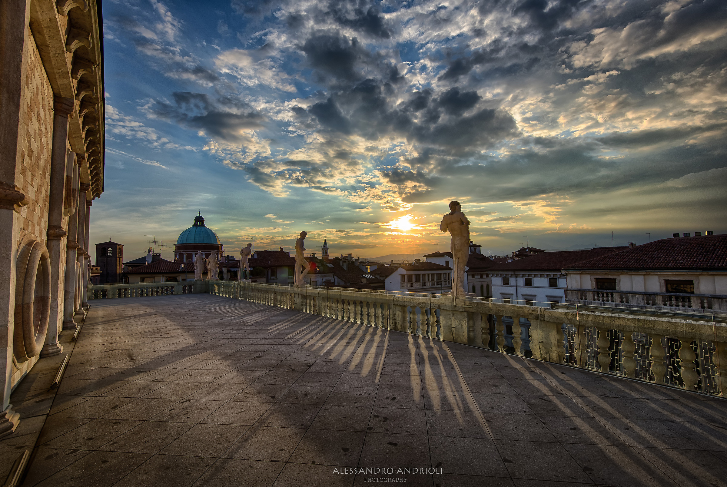 The terrace of the Palladian Basilica-Vicenza
