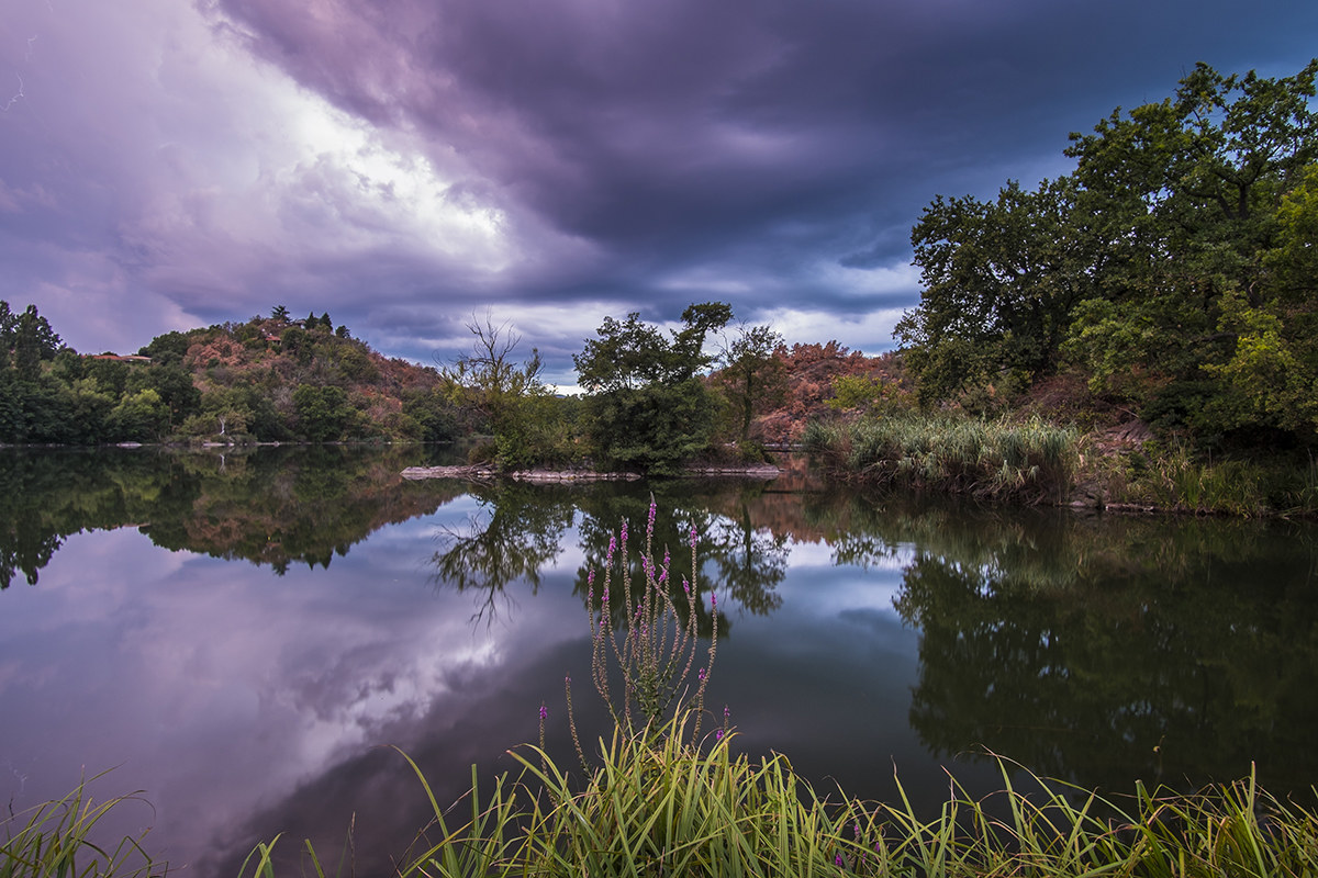 Storm at sunset on Lake St. Michael