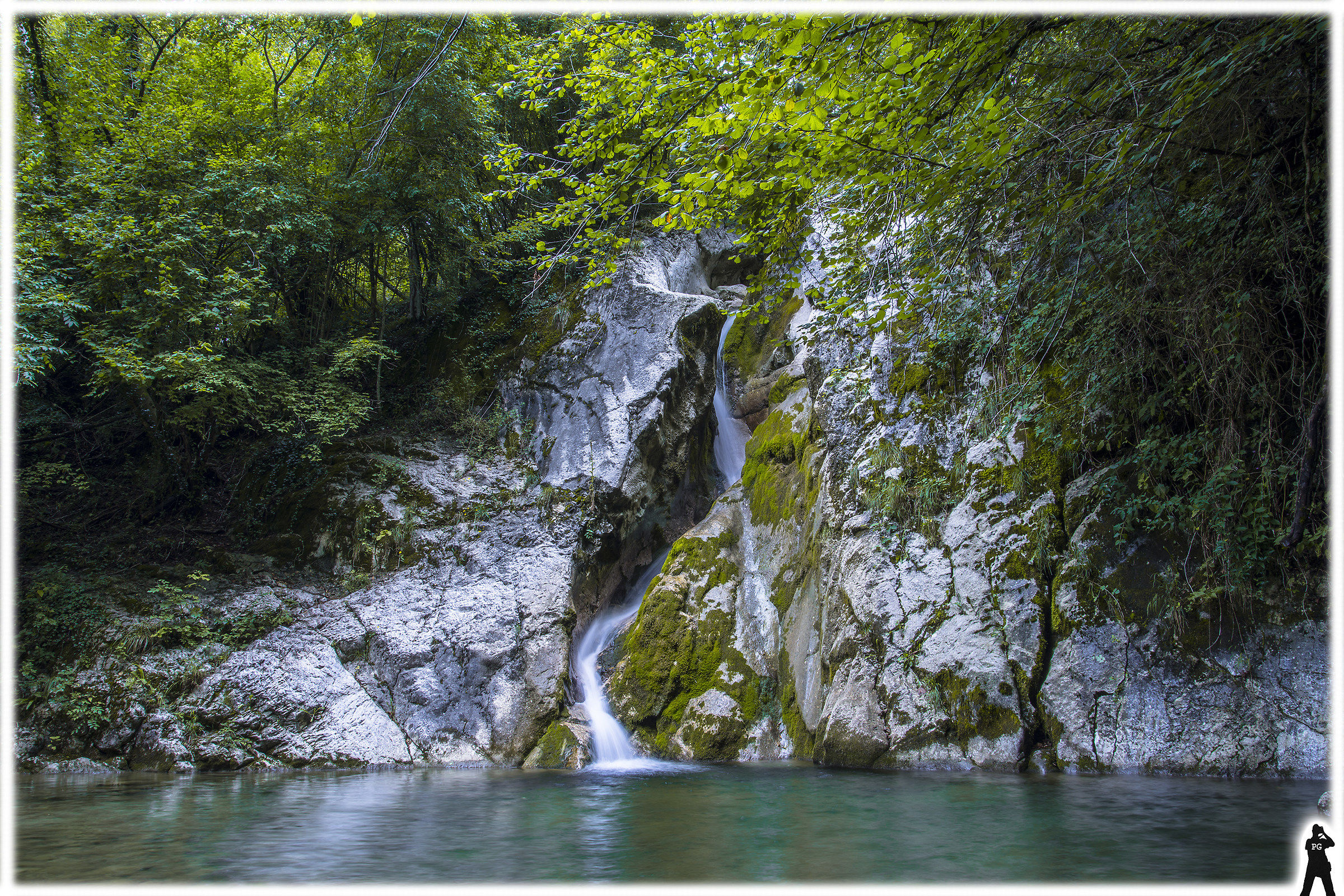 little waterfall near the house ...