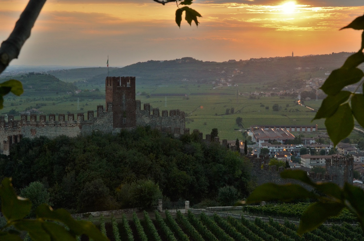 Sunset at the castle