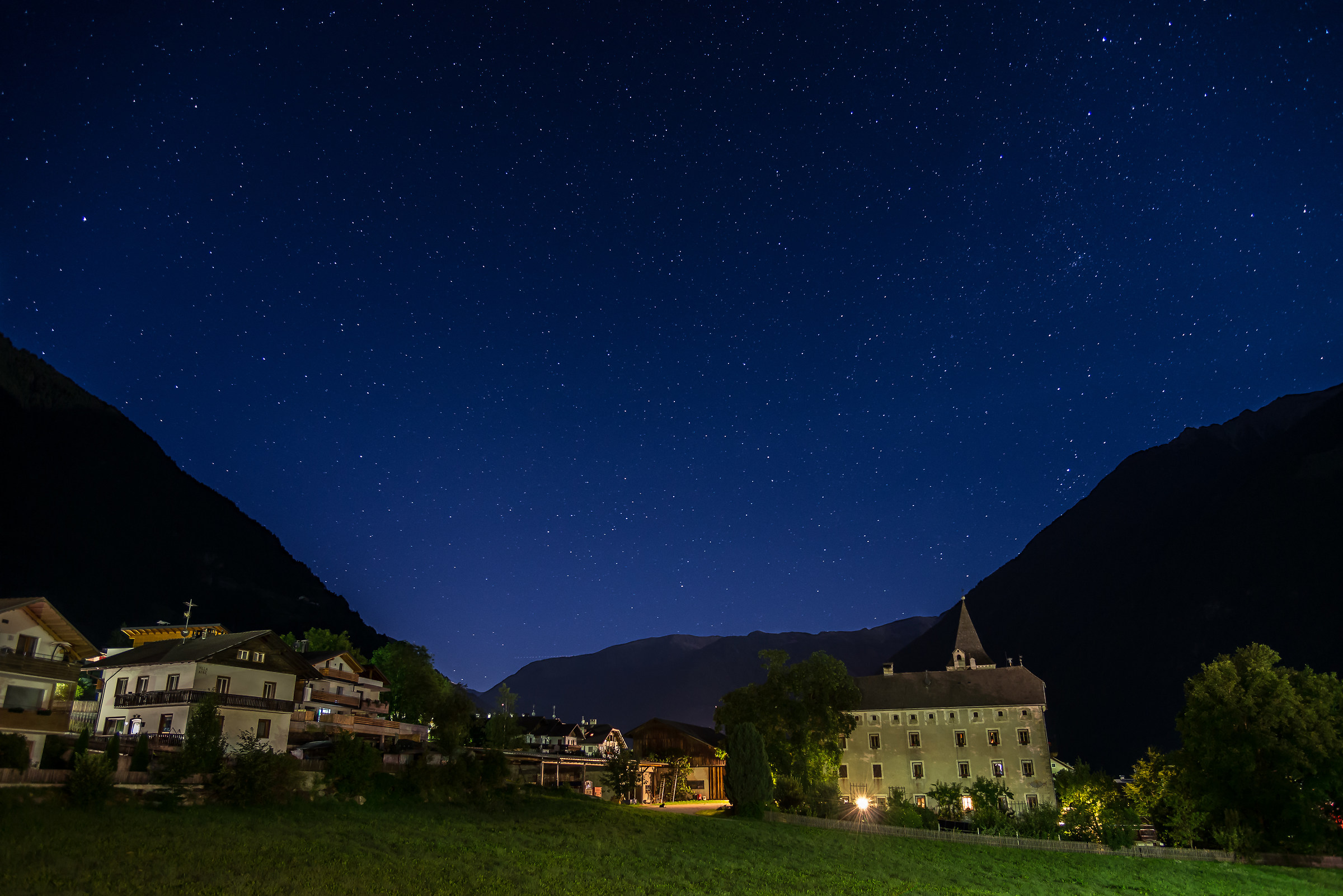 night landscape in Trentino