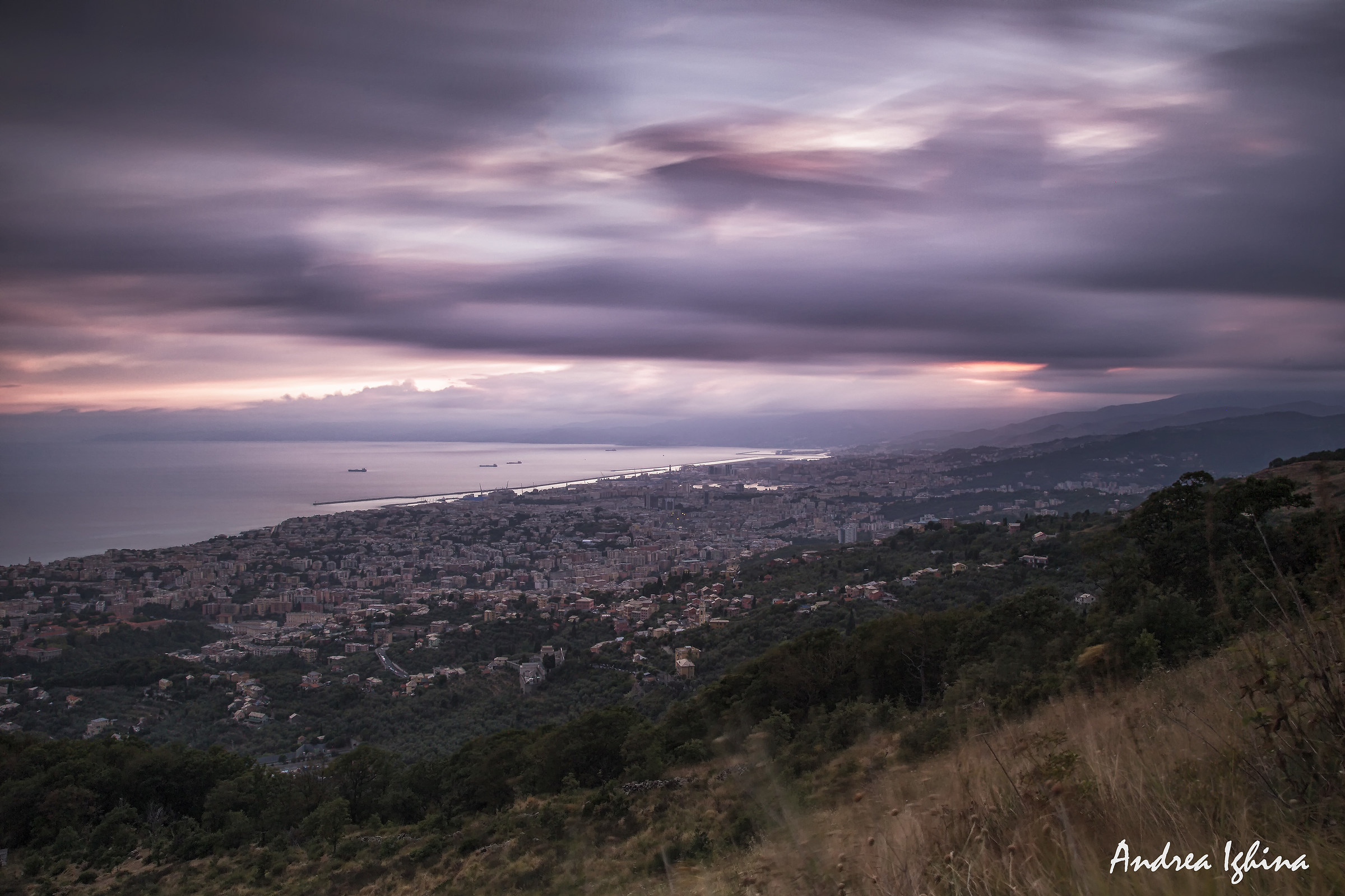 Tramonto dal monte Fasce