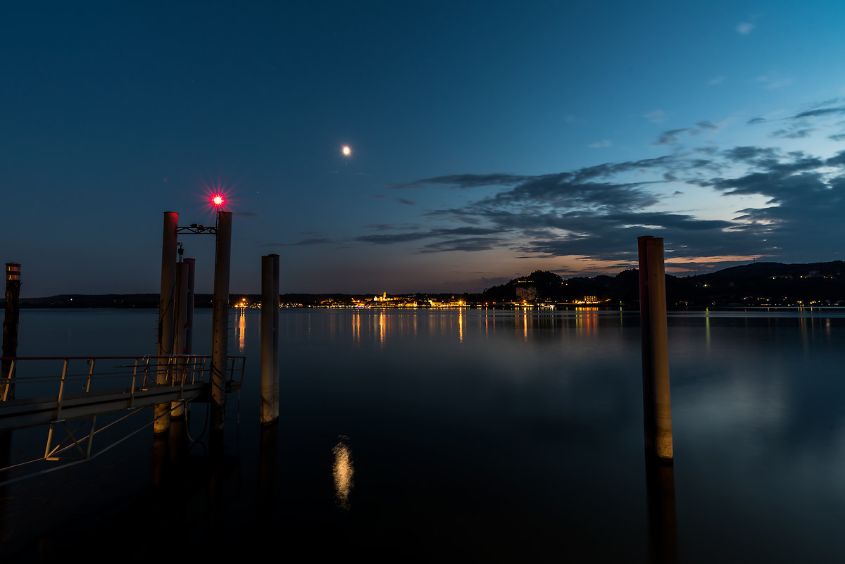 Arona background view from Angera