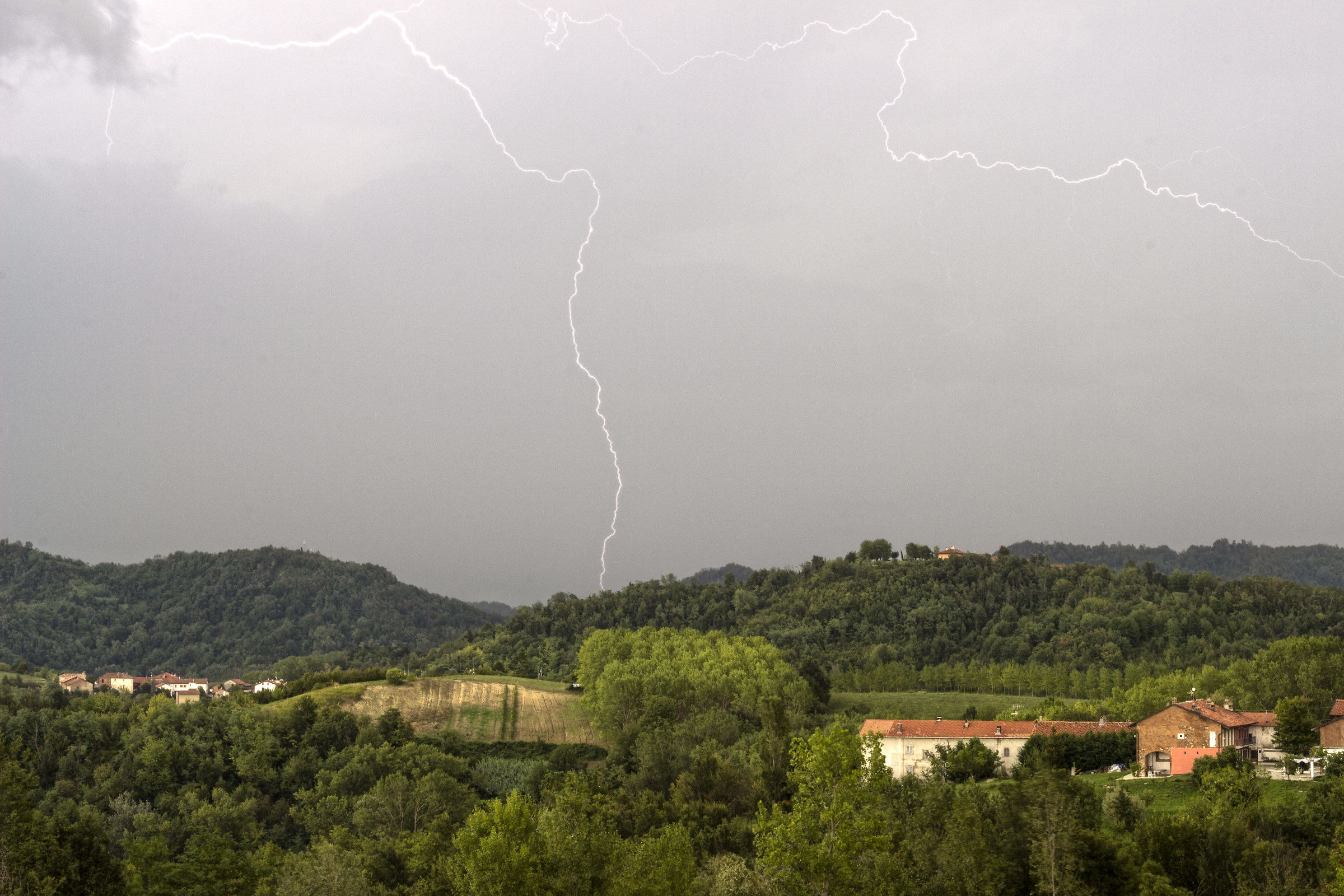 Lightning outside house