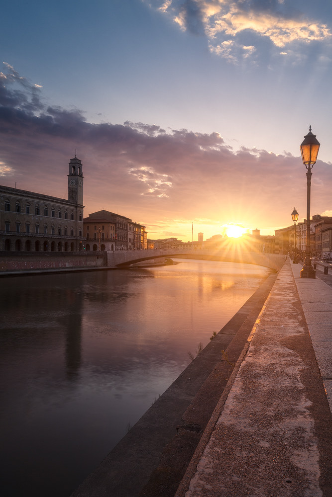 Sunset over the Arno