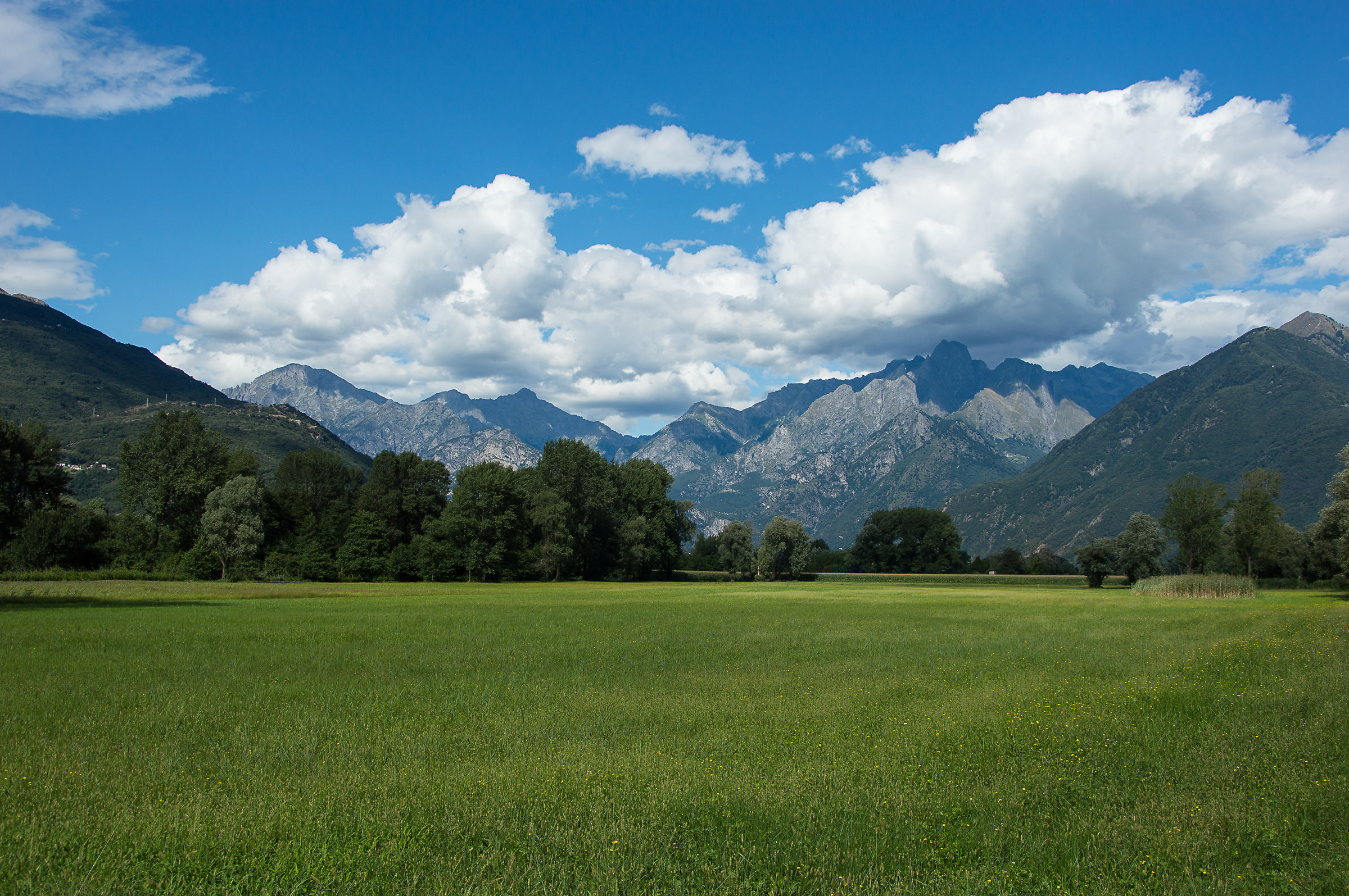 At the foot of the mountains