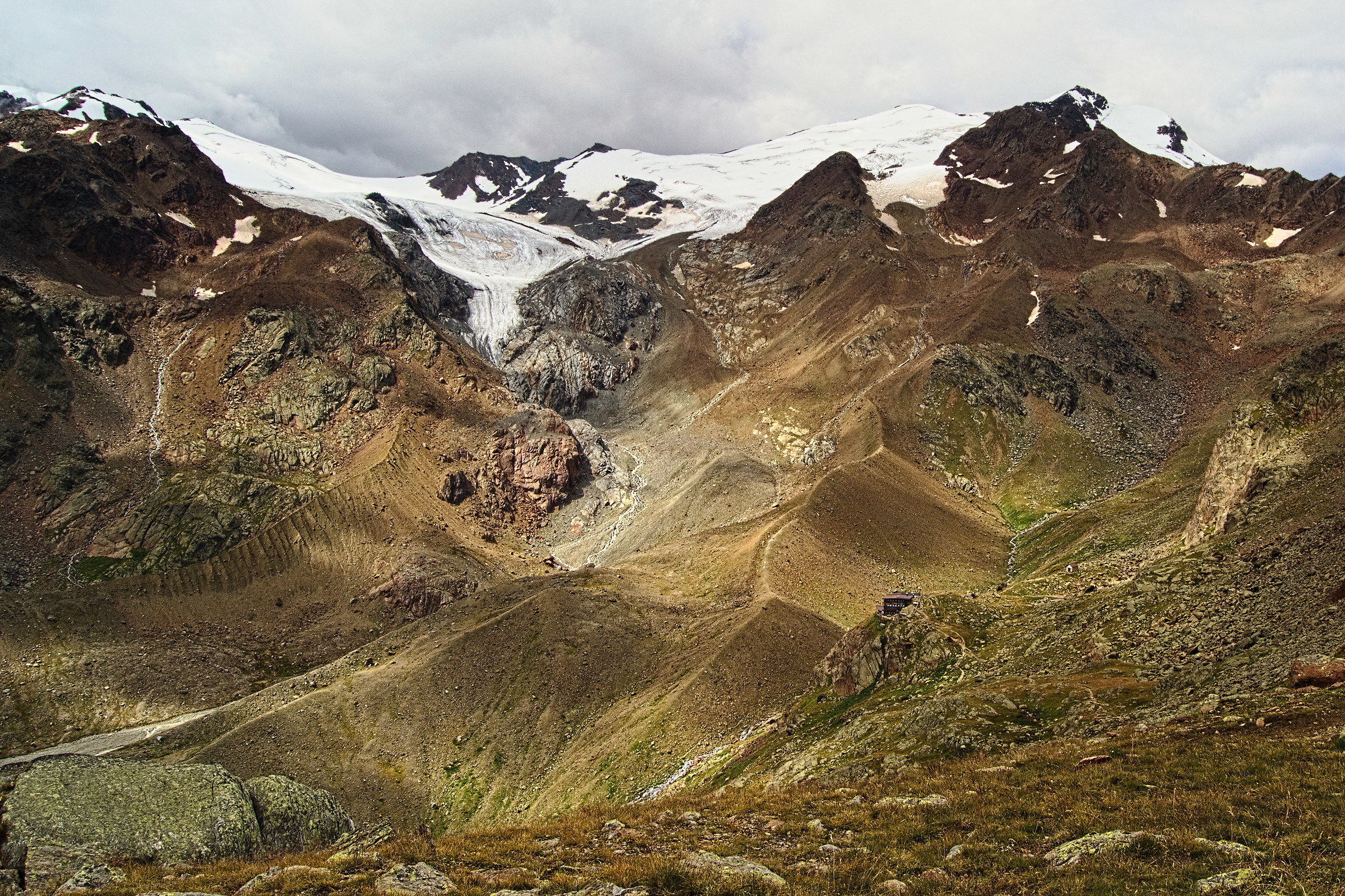 Larcher refuge and Mount Cevedale