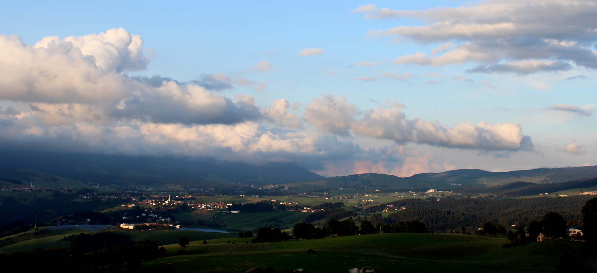 Asiago plateau at sunset