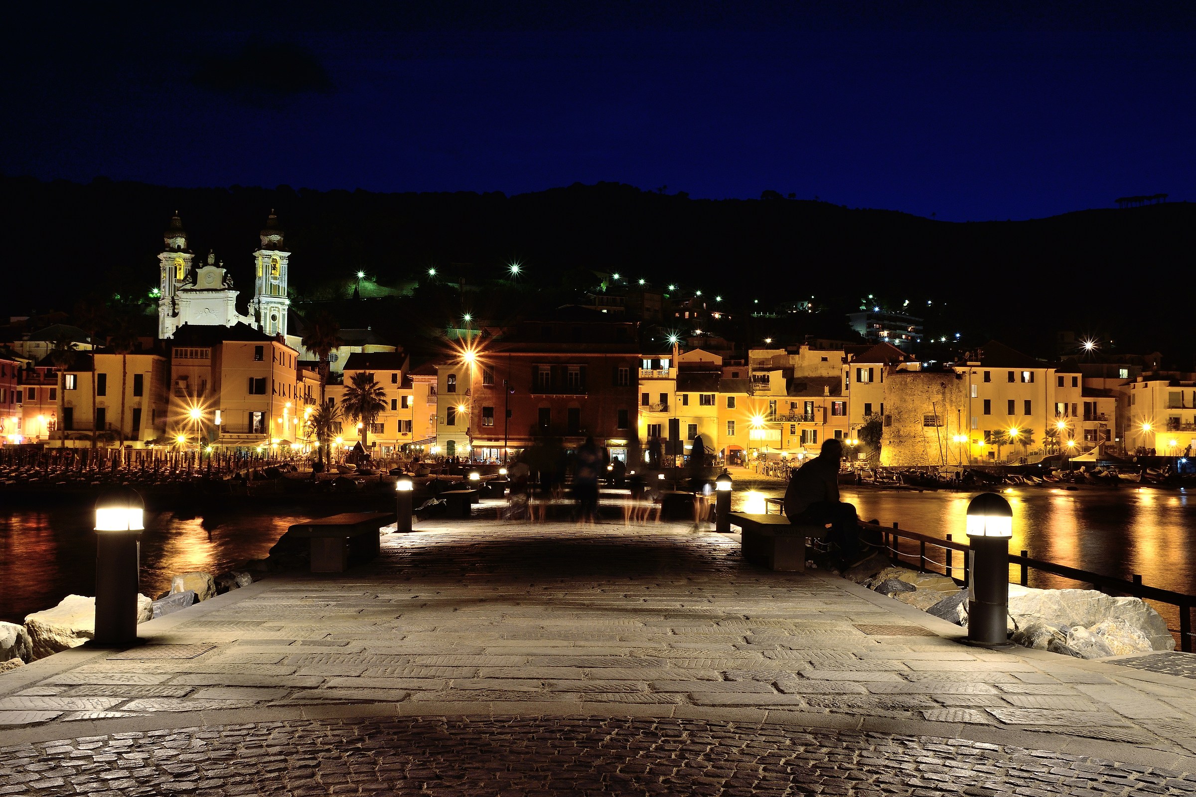 Night Pier Laigueglia