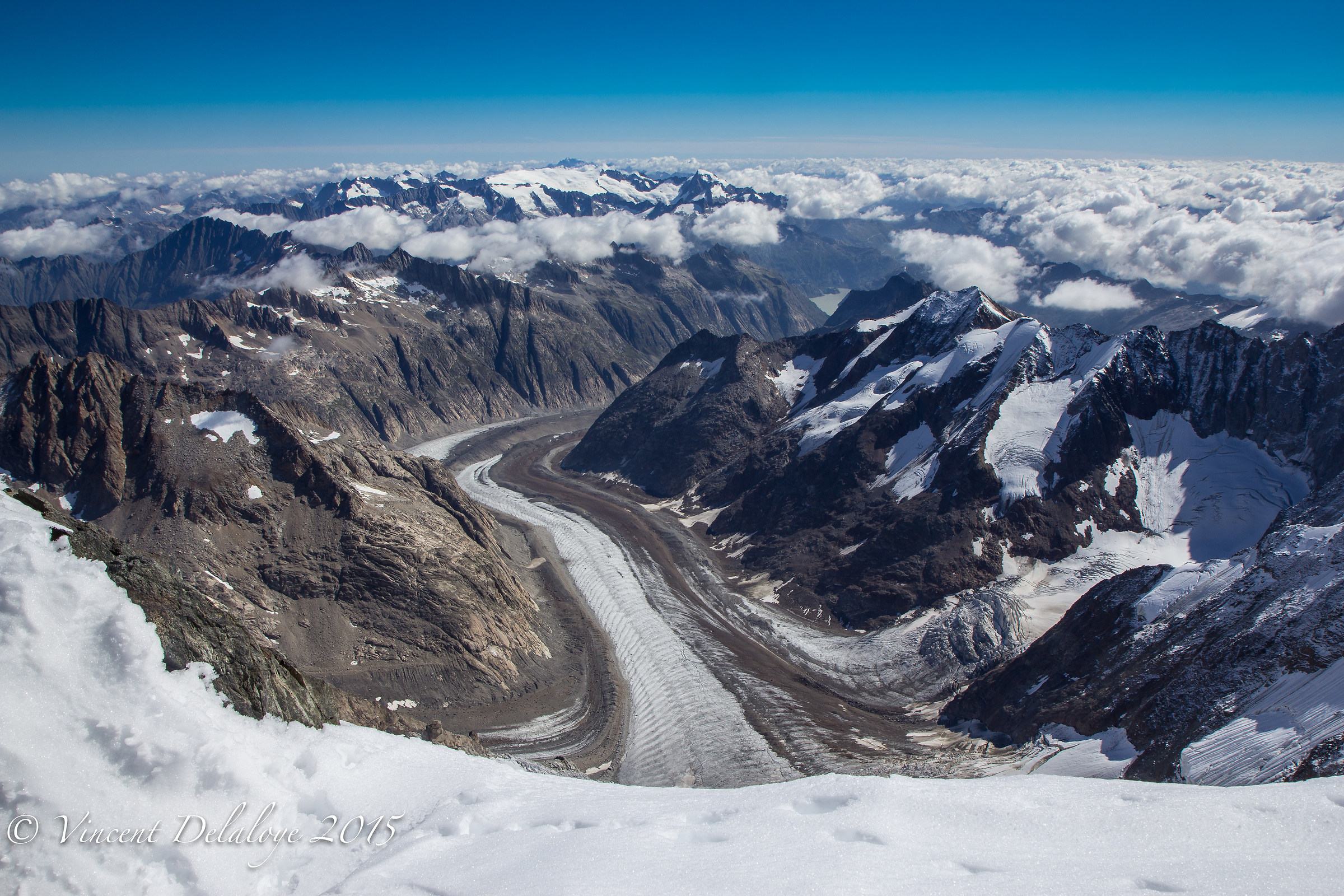 Sulla sommità Finsteraarhorn