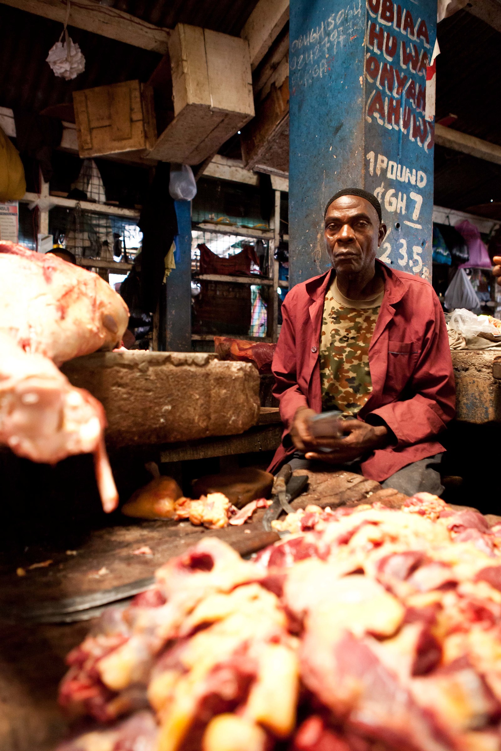 The boss of the butchers, Kumasi, Ghana