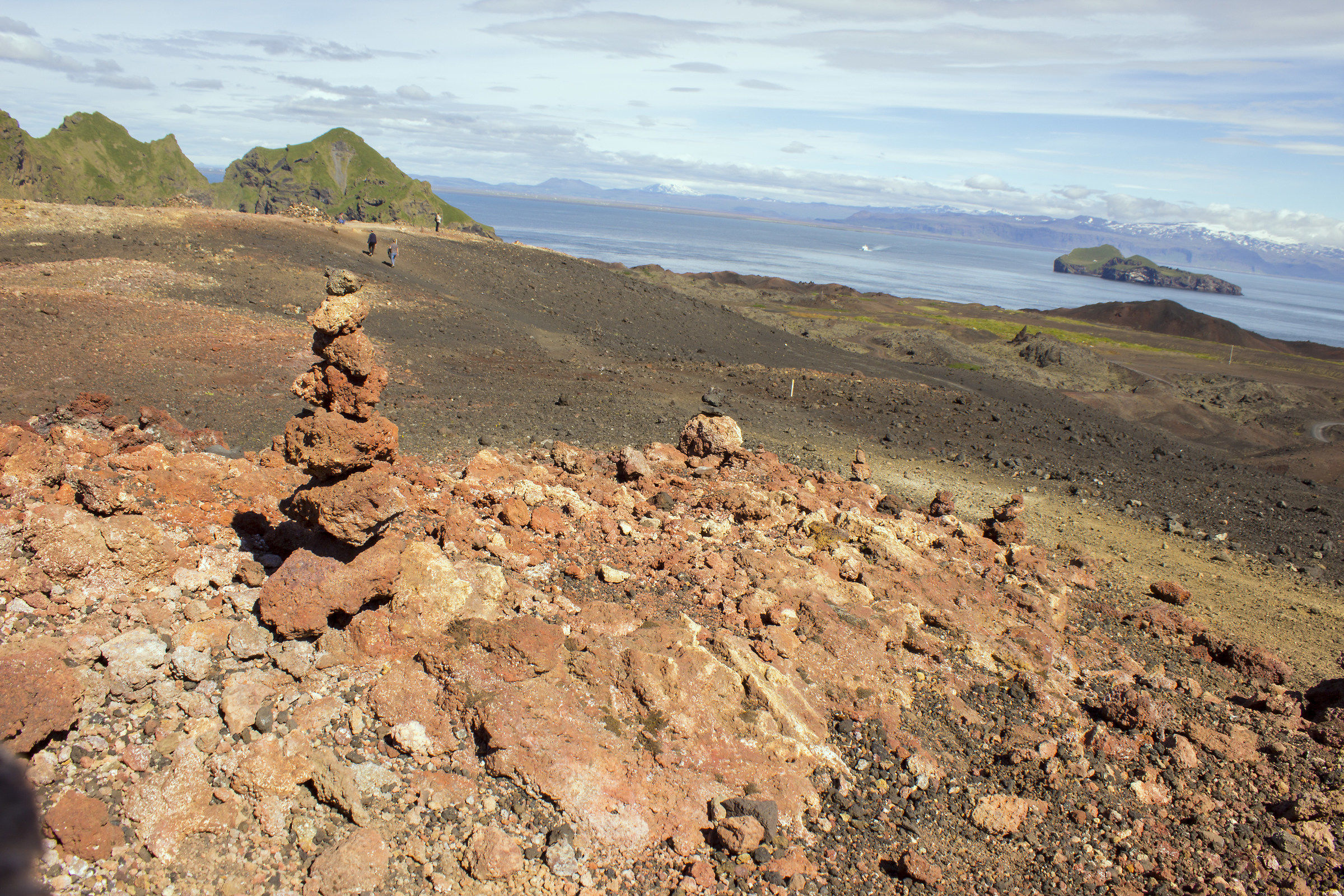 Walking on the Heimaey Vulcano's Top (Heimaey,