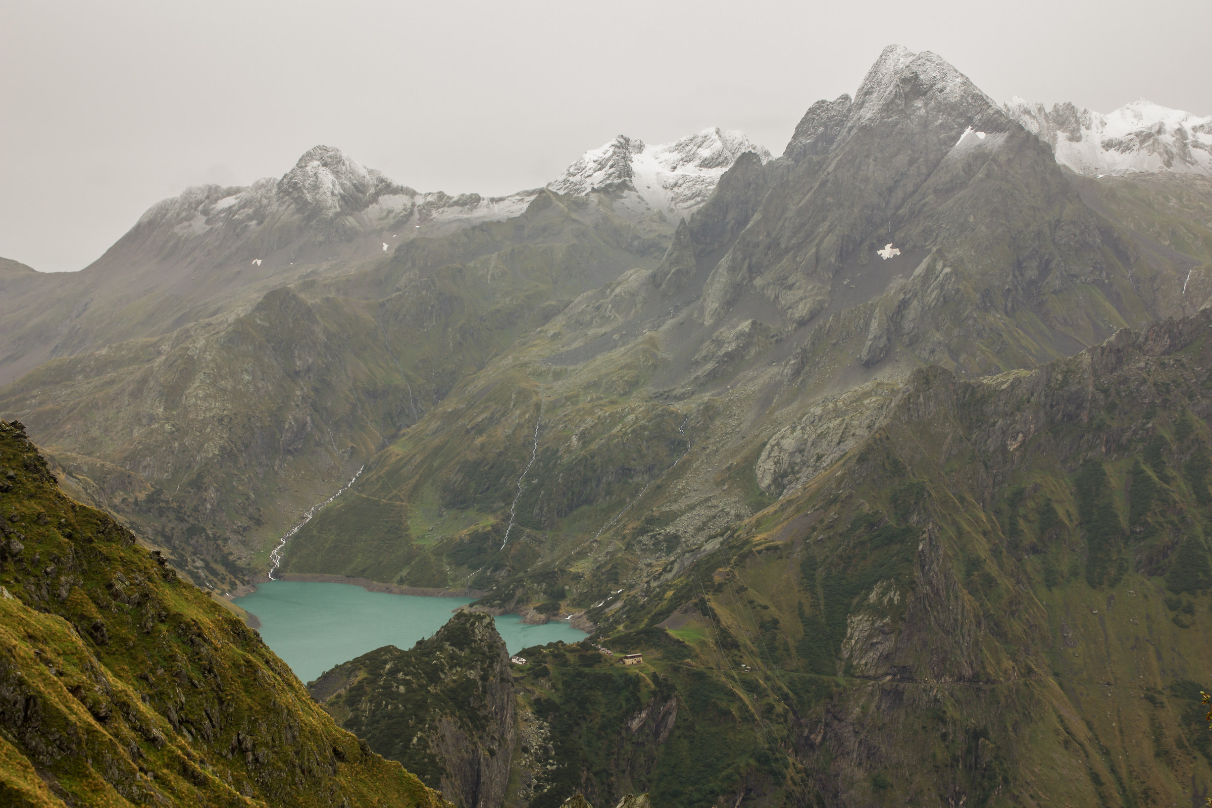 Lake Barbellino in the rain