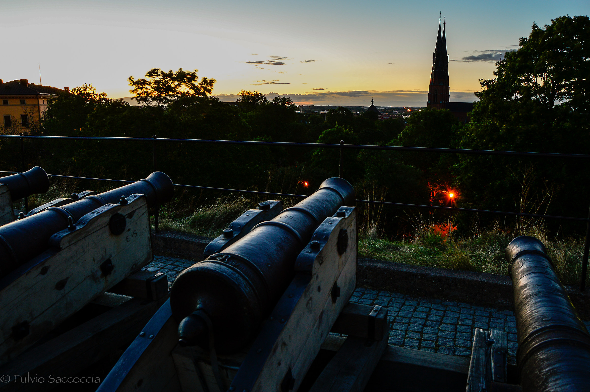 Cannons at dusk