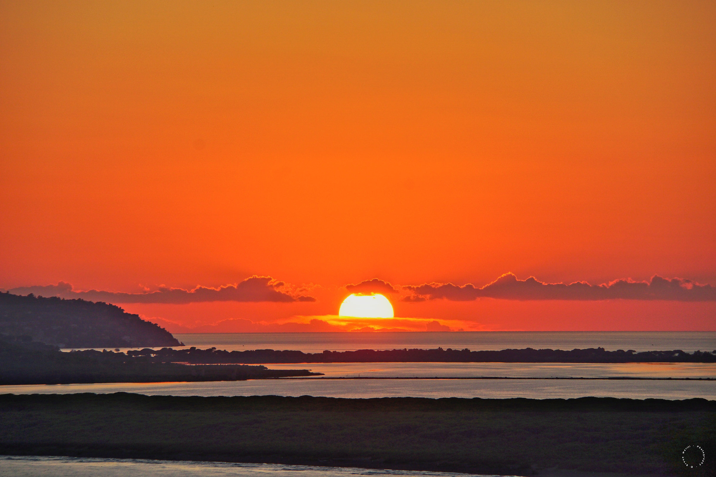 Tramonto sulla laguna di Orbetello